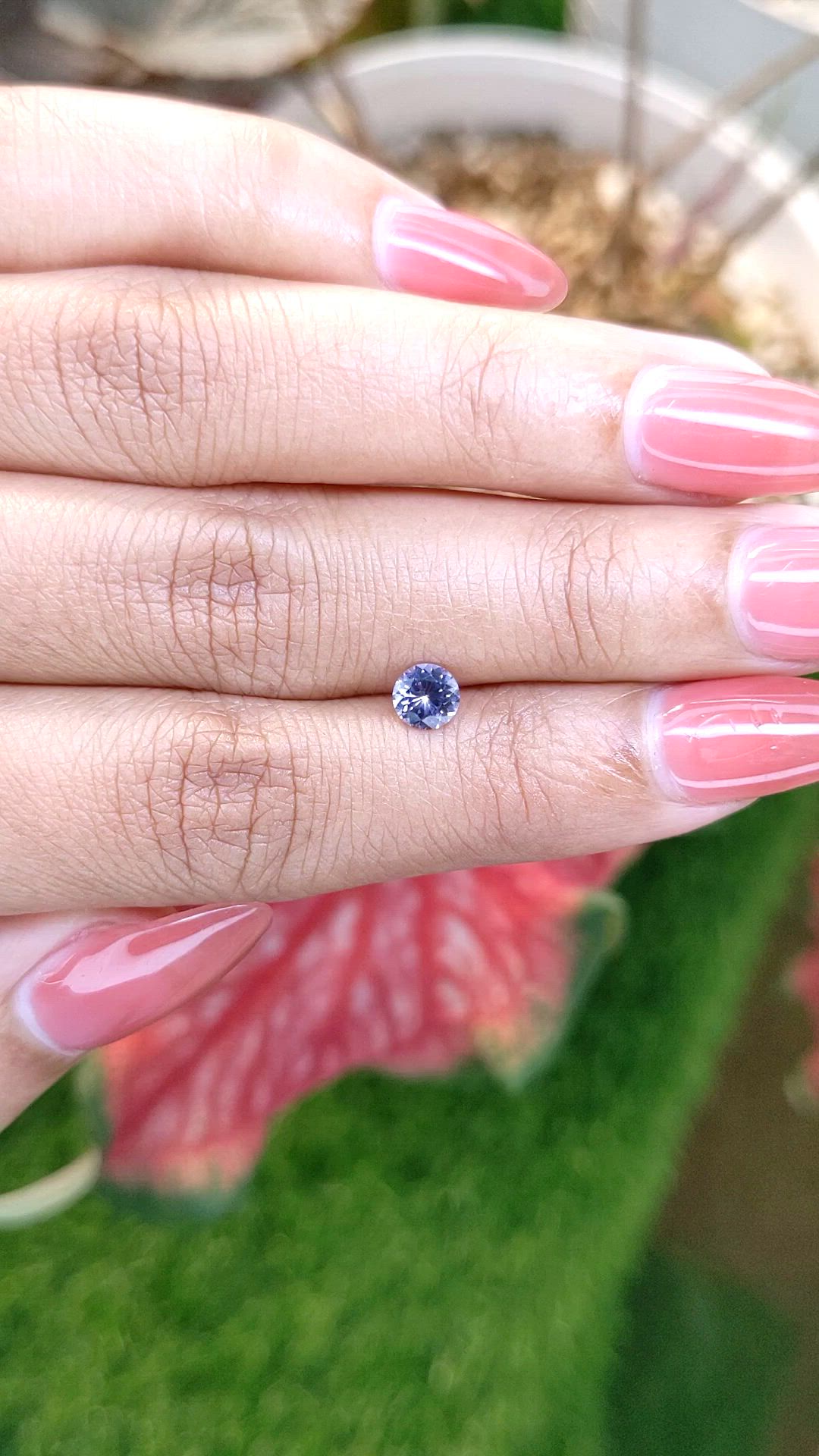 0.45 Ct. Purple Spinel from Ceylon (Sri Lanka) Size Video