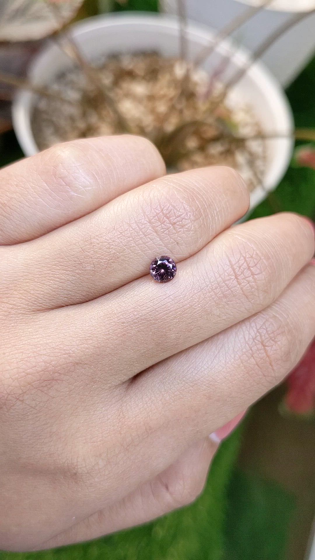 0.54 Ct. Purplish Pink Spinel from Ceylon (Sri Lanka) Size Video