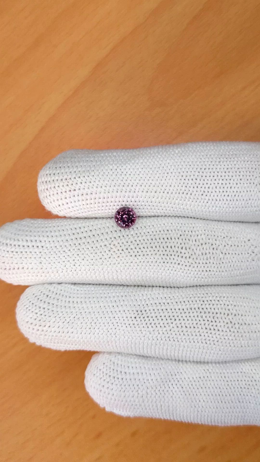 0.54 Ct. Purplish Pink Spinel from Ceylon (Sri Lanka) Size Video