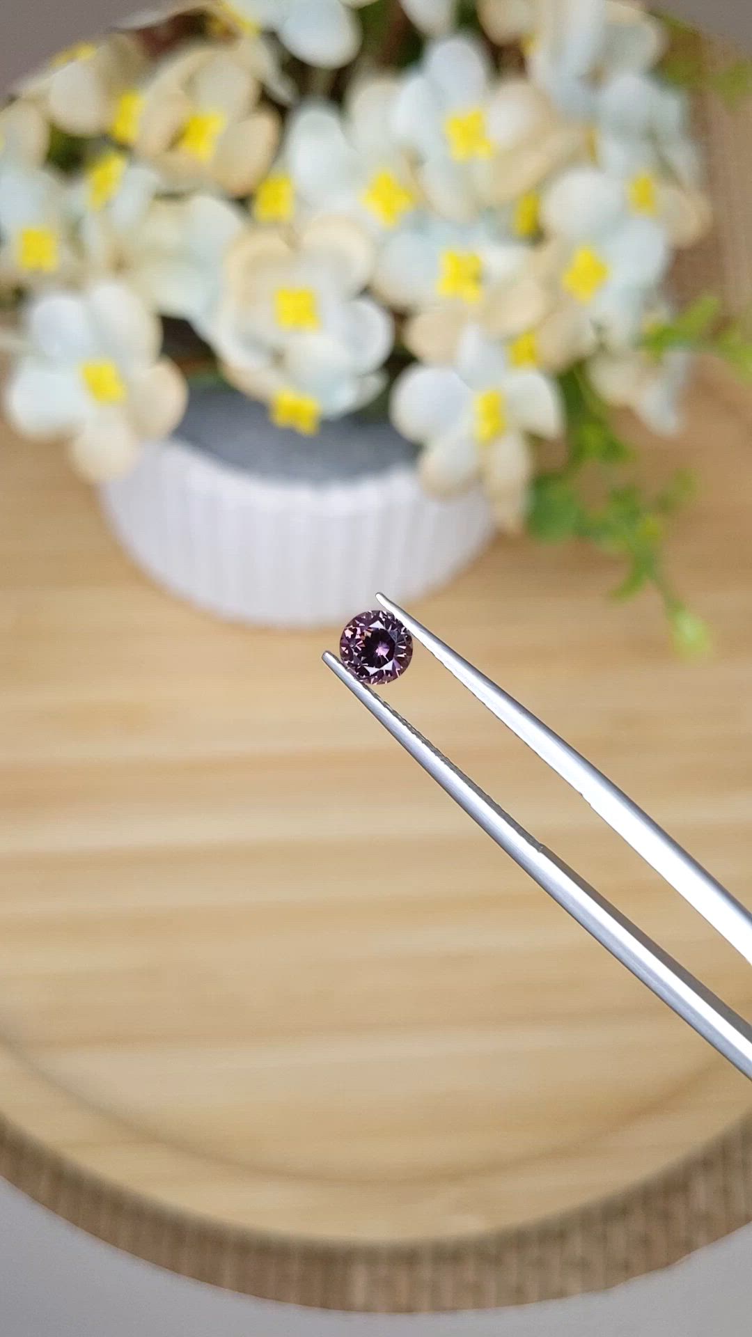 0.54 Ct. Purplish Pink Spinel from Ceylon (Sri Lanka) Size Video