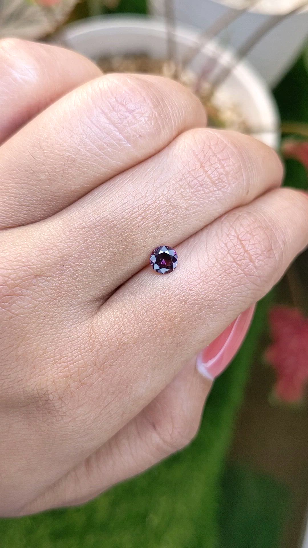 0.46 Ct. Pinkish Purple Spinel from Ceylon (Sri Lanka) Size Video