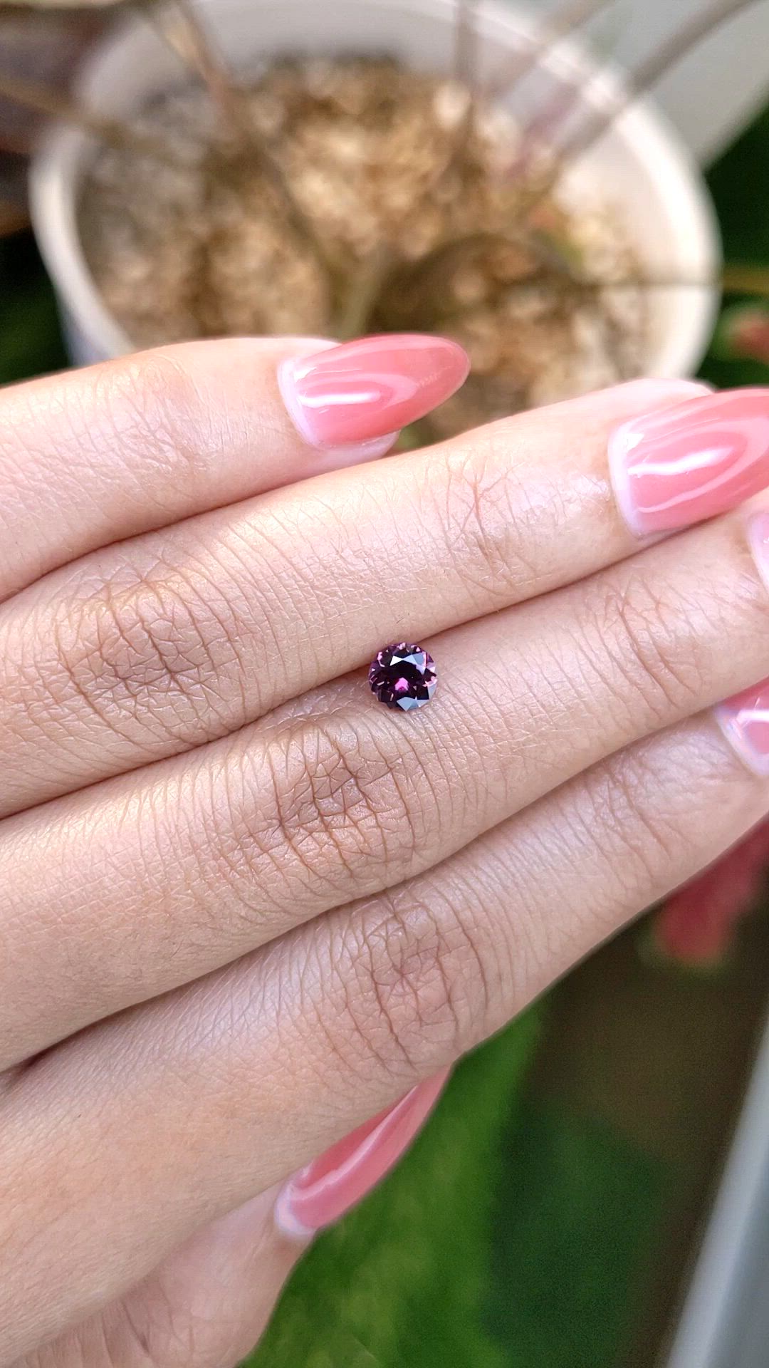 0.46 Ct. Pinkish Purple Spinel from Ceylon (Sri Lanka) Size Video