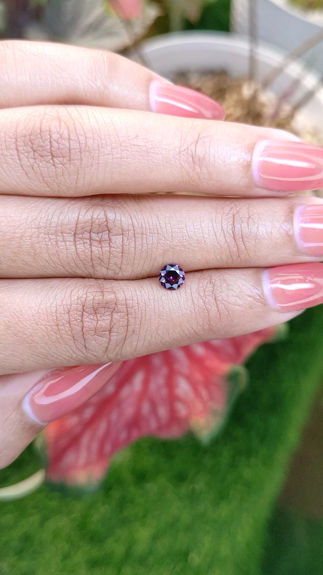 0.46 Ct. Pinkish Purple Spinel from Ceylon (Sri Lanka) Size Video