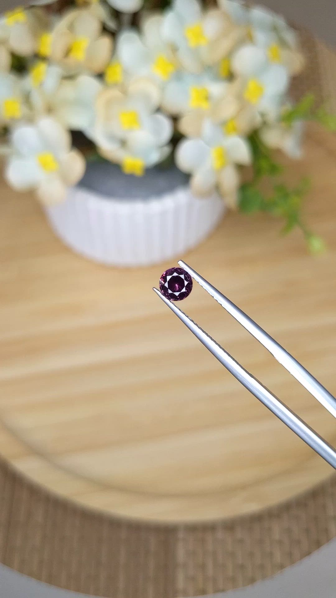 0.46 Ct. Pinkish Purple Spinel from Ceylon (Sri Lanka) Size Video