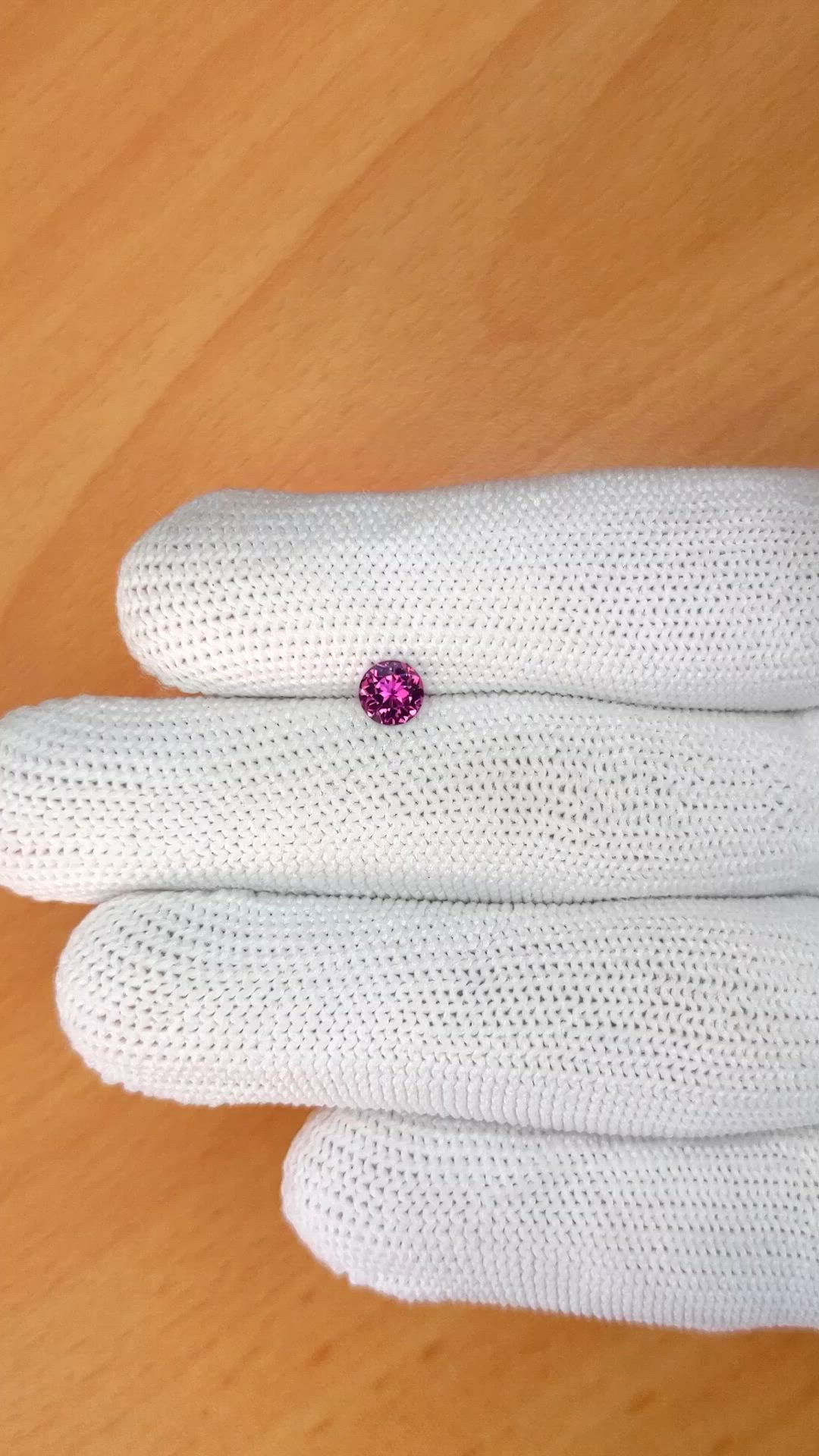 0.46 Ct. Pinkish Purple Spinel from Ceylon (Sri Lanka) Size Video