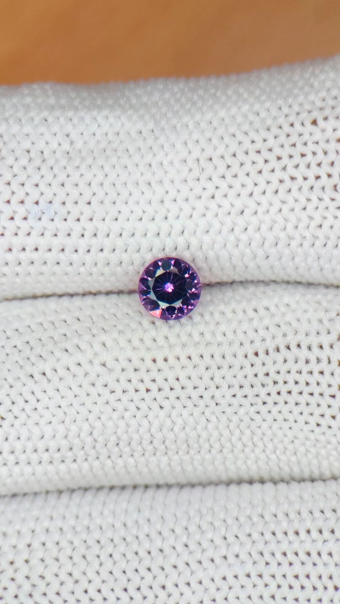 0.50 Ct. Pinkish Purple Spinel from Ceylon (Sri Lanka) Size Video