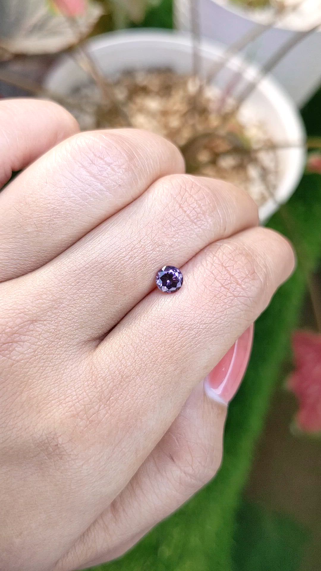 0.56 Ct. Purplish Pink Spinel from Ceylon (Sri Lanka) Size Video