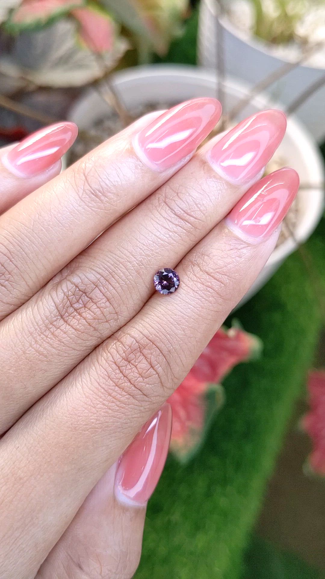 0.56 Ct. Purplish Pink Spinel from Ceylon (Sri Lanka) Size Video