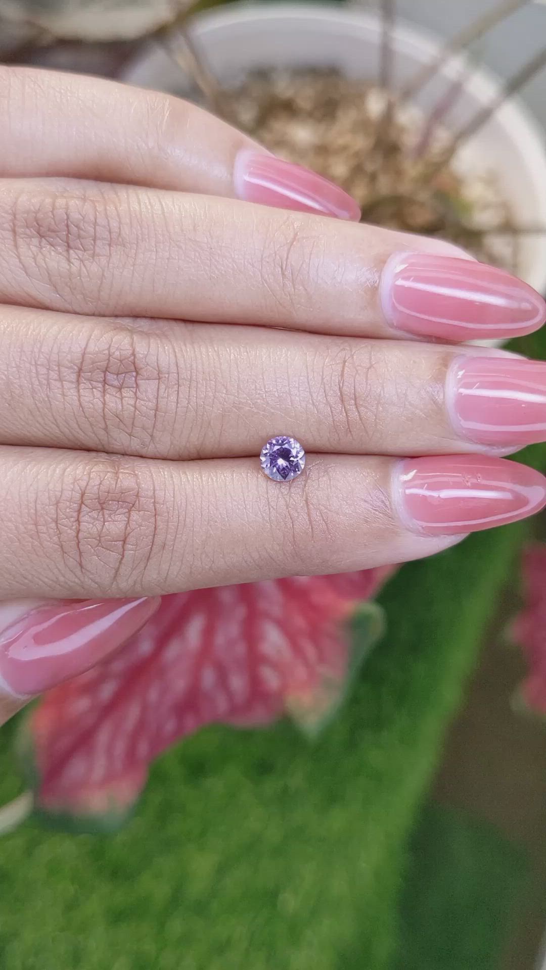 0.49 Ct. Purple Spinel from Ceylon (Sri Lanka) Size Video