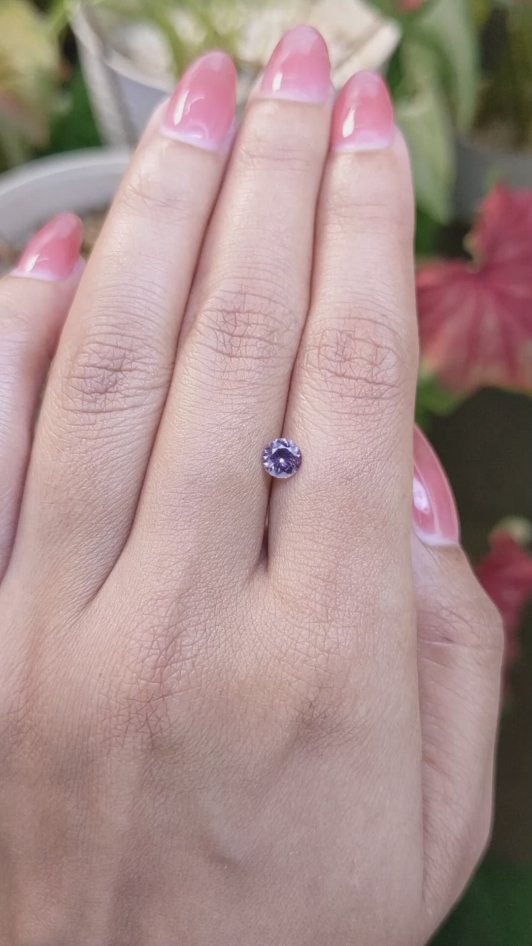 0.49 Ct. Purple Spinel from Ceylon (Sri Lanka) Size Video