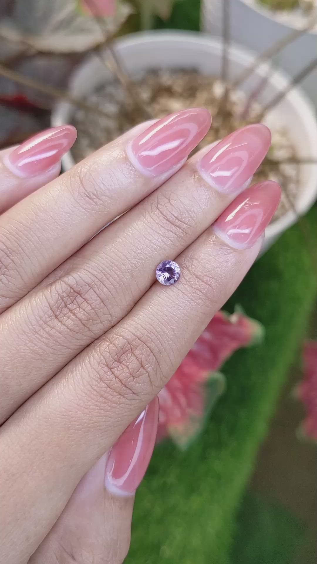 0.49 Ct. Purple Spinel from Ceylon (Sri Lanka) Size Video