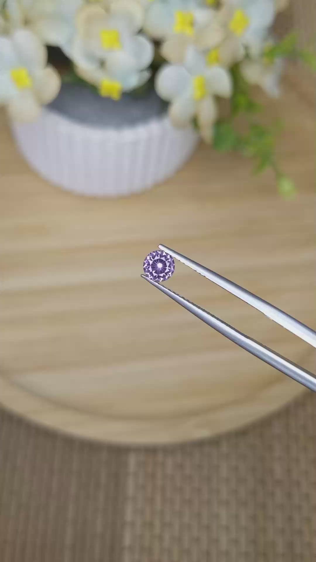 0.49 Ct. Purple Spinel from Ceylon (Sri Lanka) Size Video
