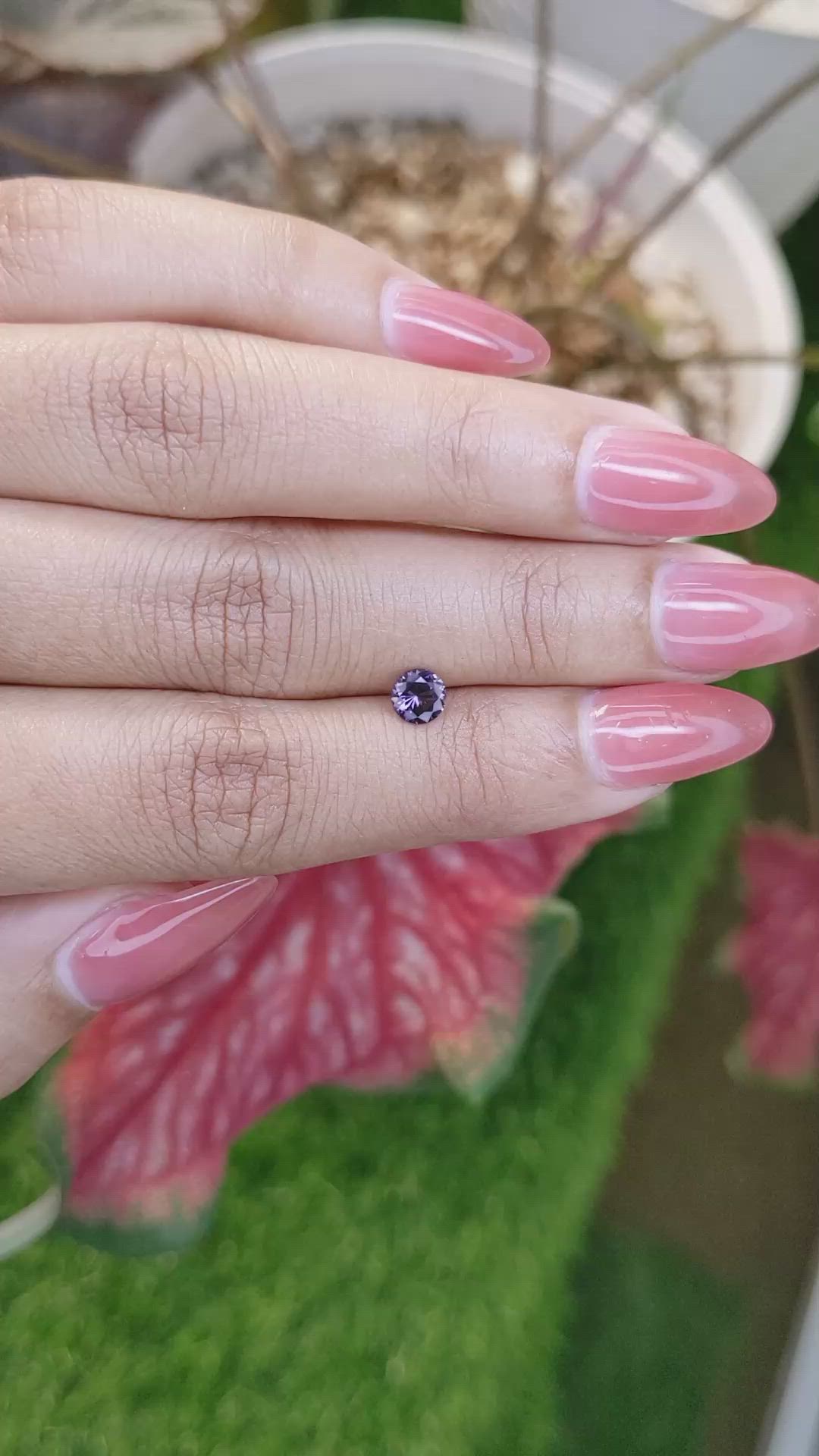 0.45 Ct. Purple Spinel from Ceylon (Sri Lanka) Size Video
