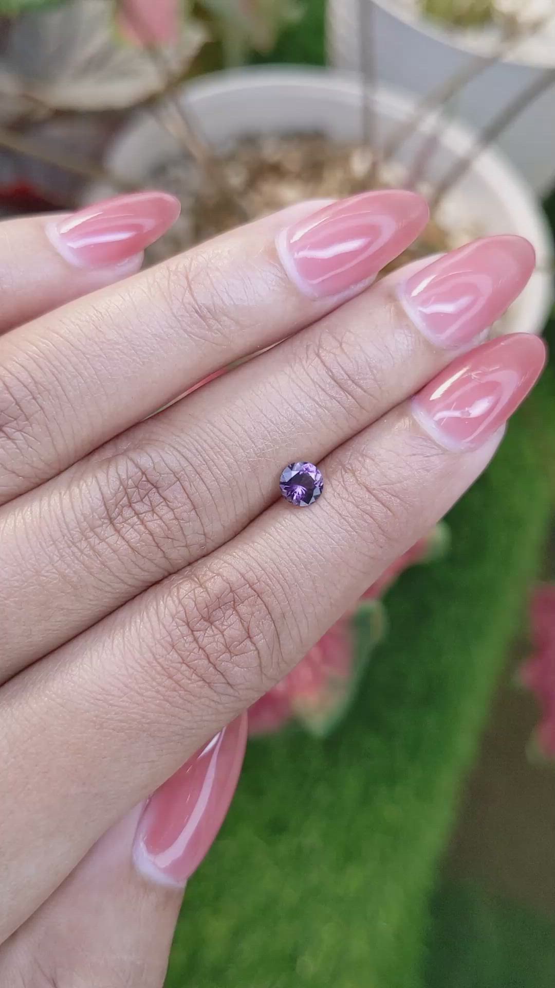 0.45 Ct. Purple Spinel from Ceylon (Sri Lanka) Size Video