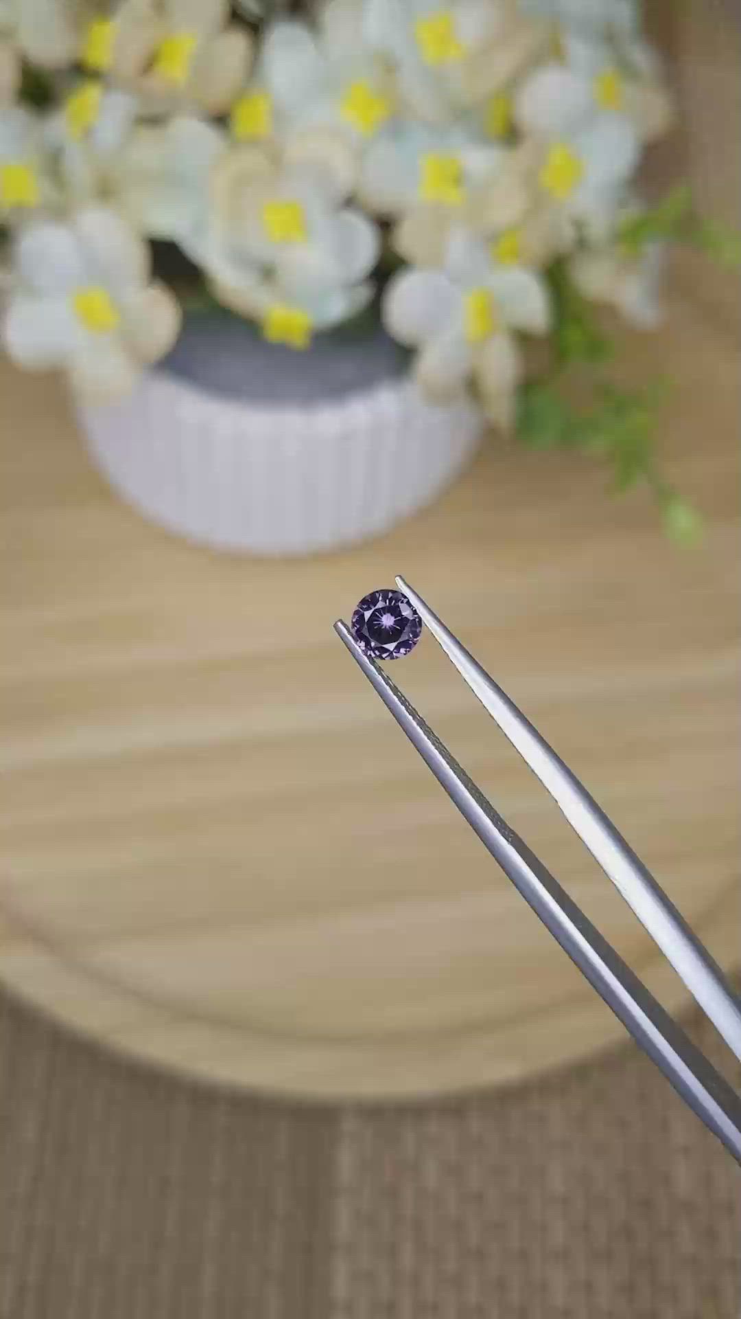 0.45 Ct. Purple Spinel from Ceylon (Sri Lanka) Size Video