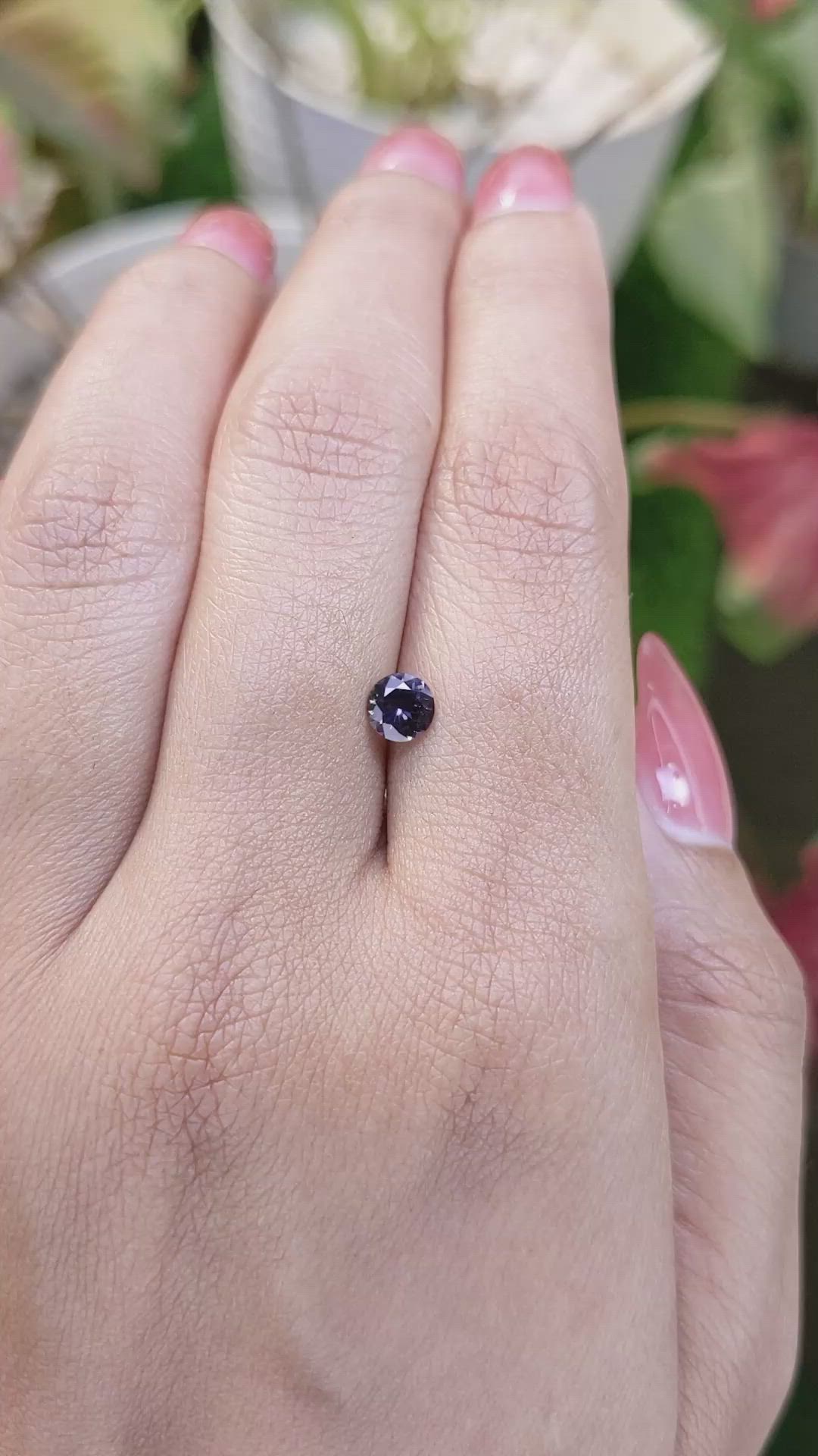 0.45 Ct. Purple Spinel from Ceylon (Sri Lanka) Size Video