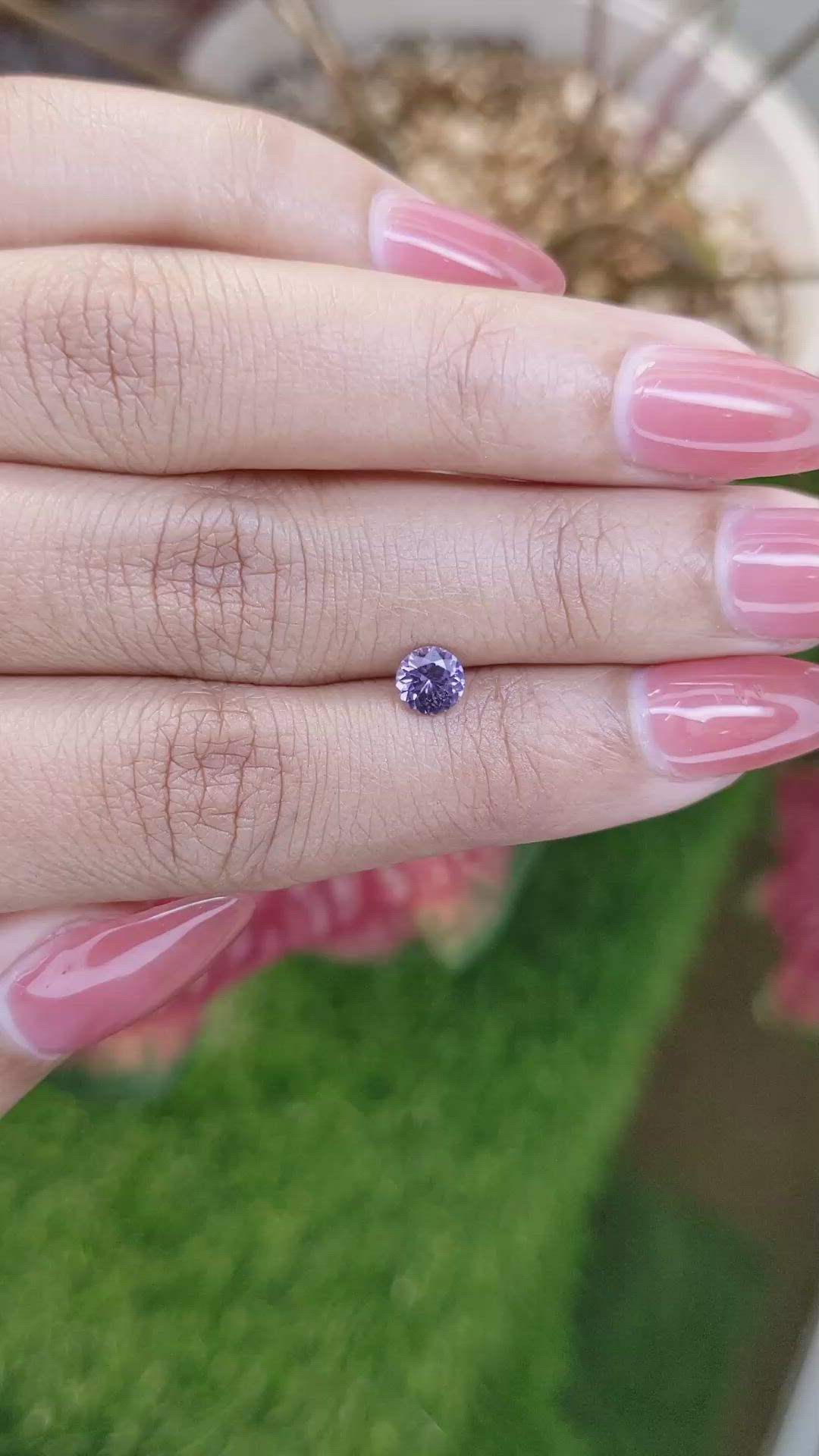 0.56 Ct. Violet Spinel from Ceylon (Sri Lanka) Size Video