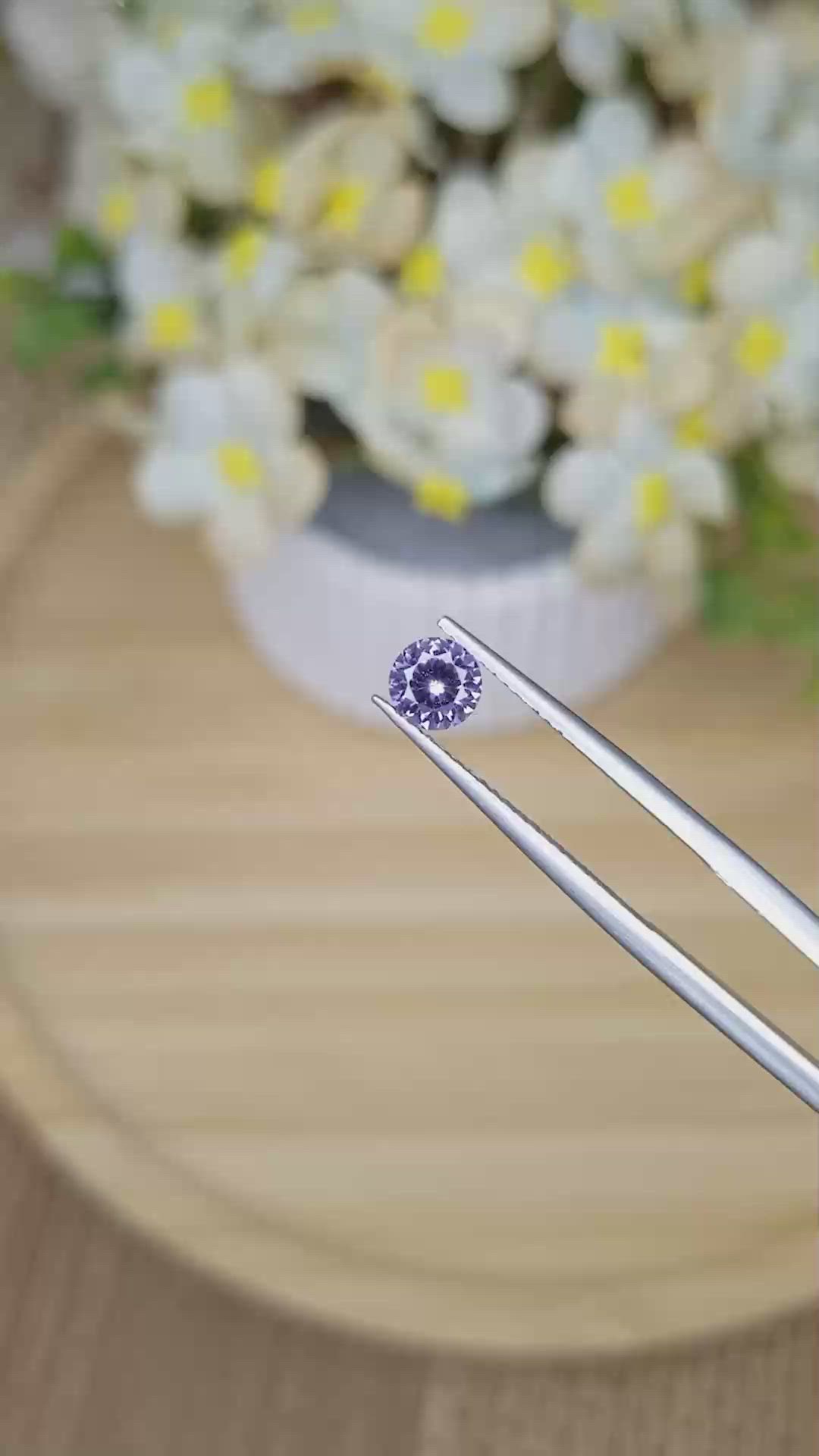 0.56 Ct. Violet Spinel from Ceylon (Sri Lanka) Size Video