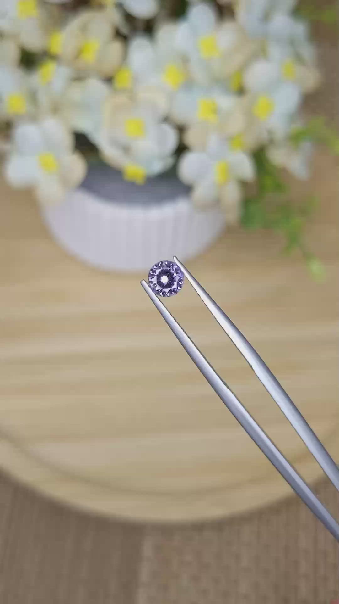 0.49 Ct. Purple Spinel from Ceylon (Sri Lanka) Size Video