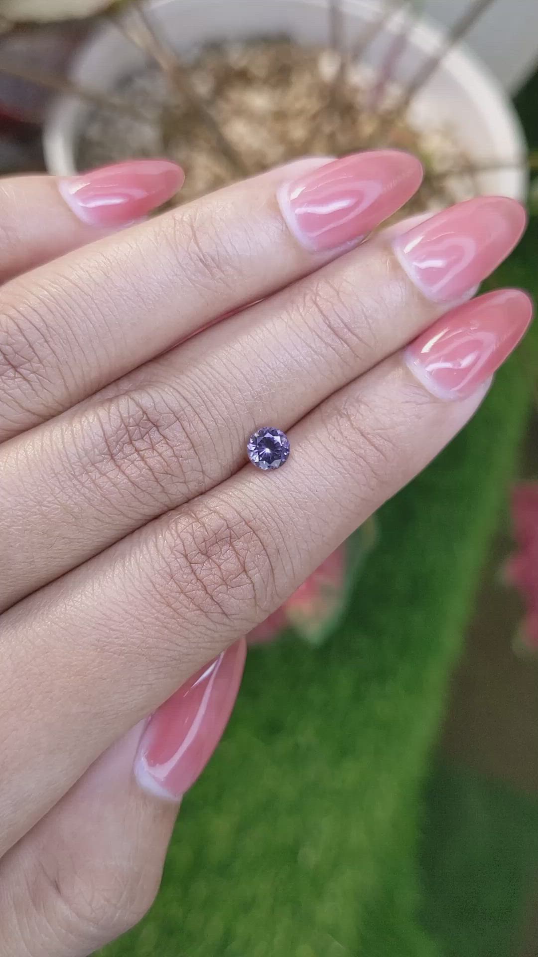 0.49 Ct. Purple Spinel from Ceylon (Sri Lanka) Size Video