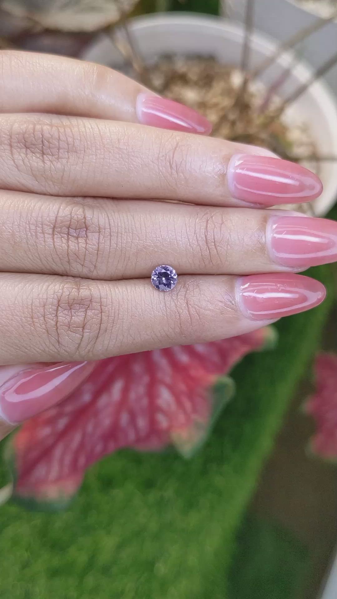 0.52 Ct. Purple Spinel from Ceylon (Sri Lanka) Size Video