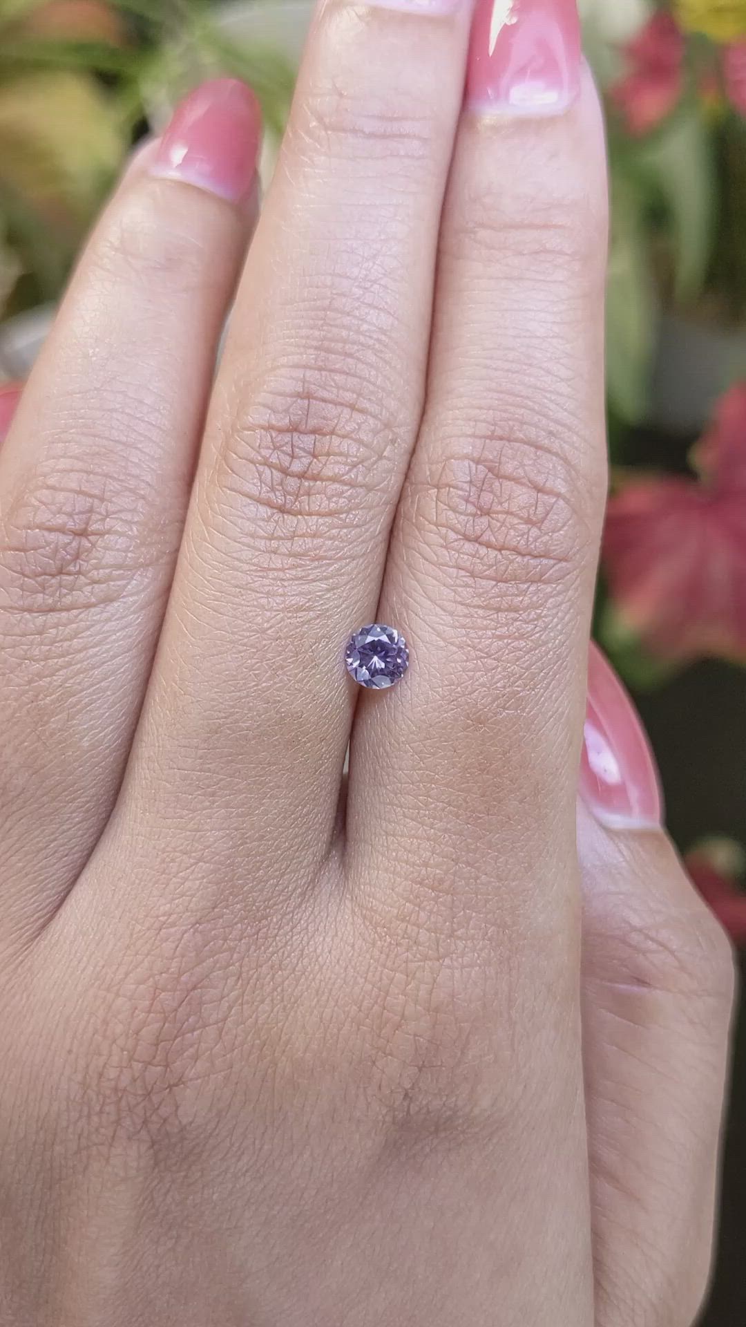 0.45 Ct. Purple Spinel from Ceylon (Sri Lanka) Size Video