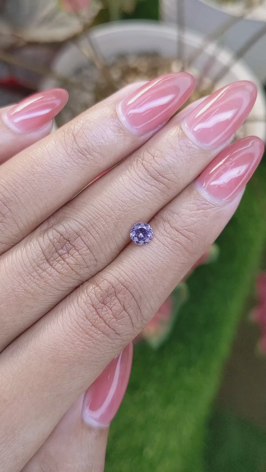 0.45 Ct. Purple Spinel from Ceylon (Sri Lanka) Size Video