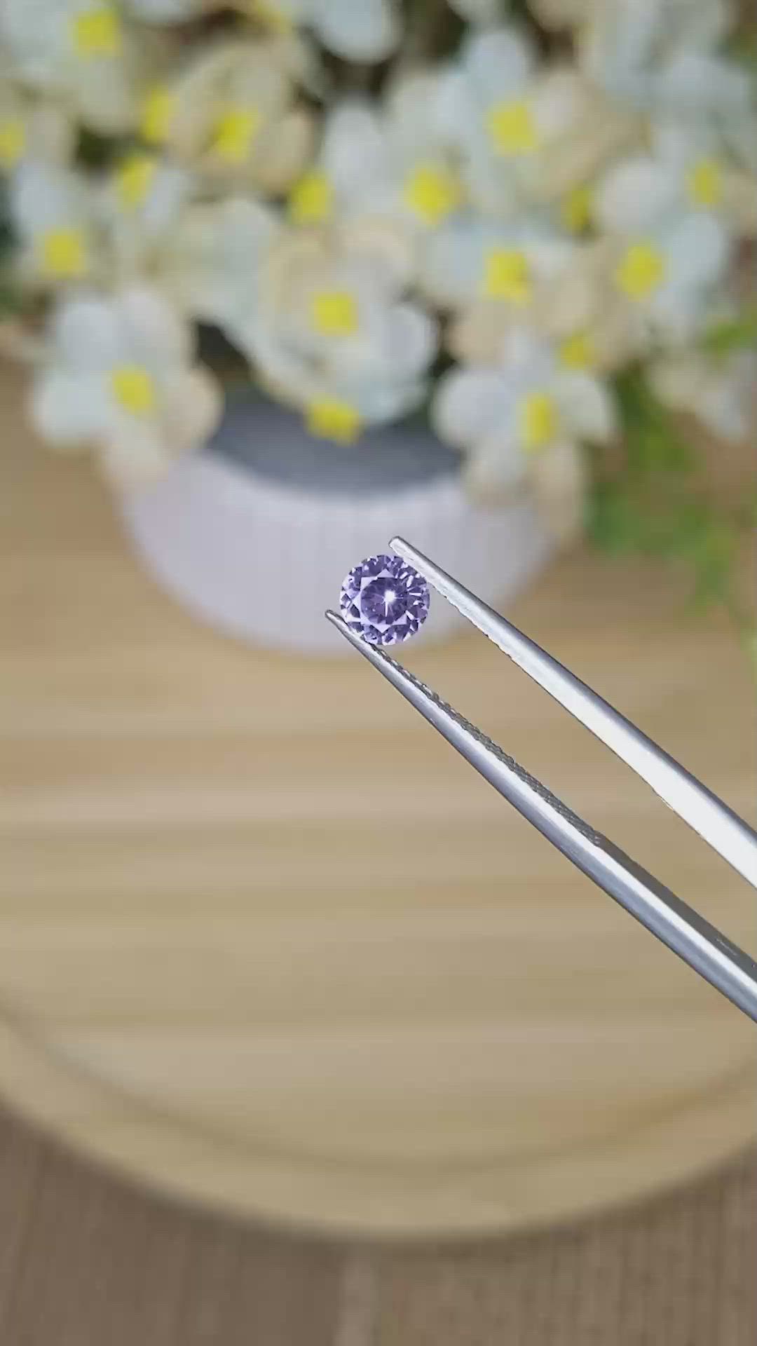 0.45 Ct. Purple Spinel from Ceylon (Sri Lanka) Size Video
