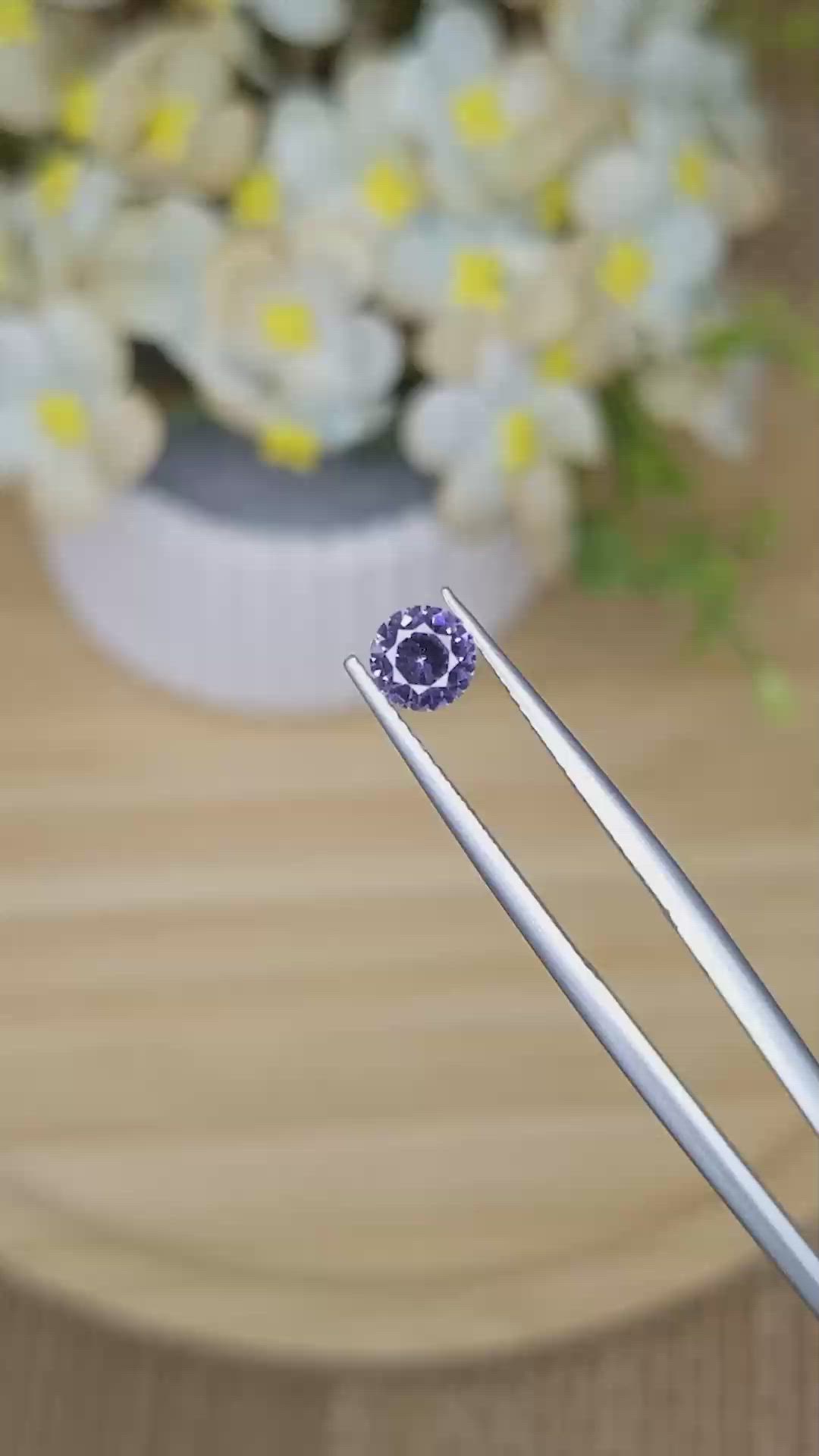 0.51 Ct. Violet Spinel from Ceylon (Sri Lanka) Size Video