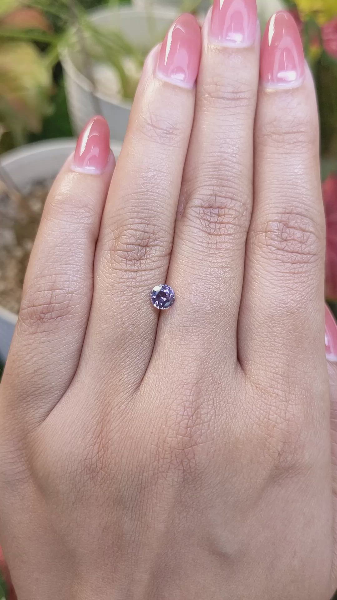 0.51 Ct. Violet Spinel from Ceylon (Sri Lanka) Size Video