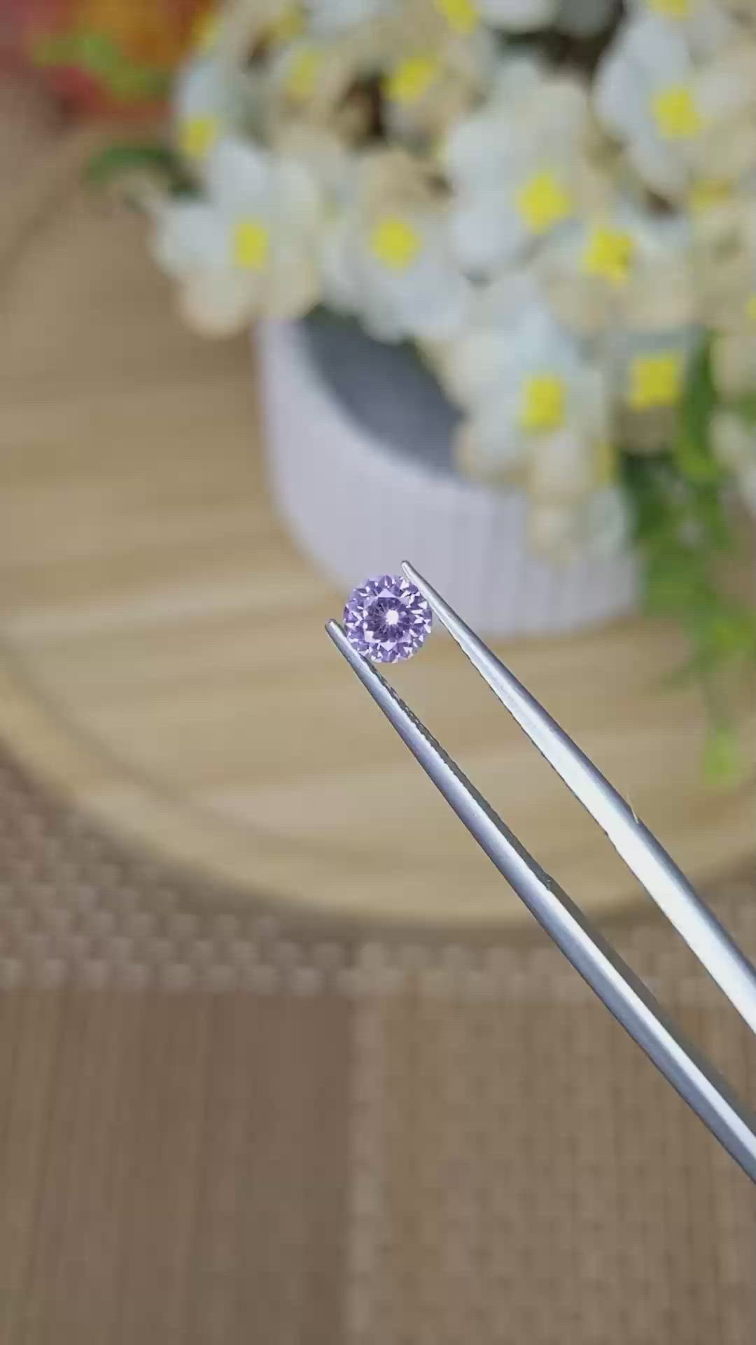 0.51 Ct. Purple Spinel from Ceylon (Sri Lanka) Size Video