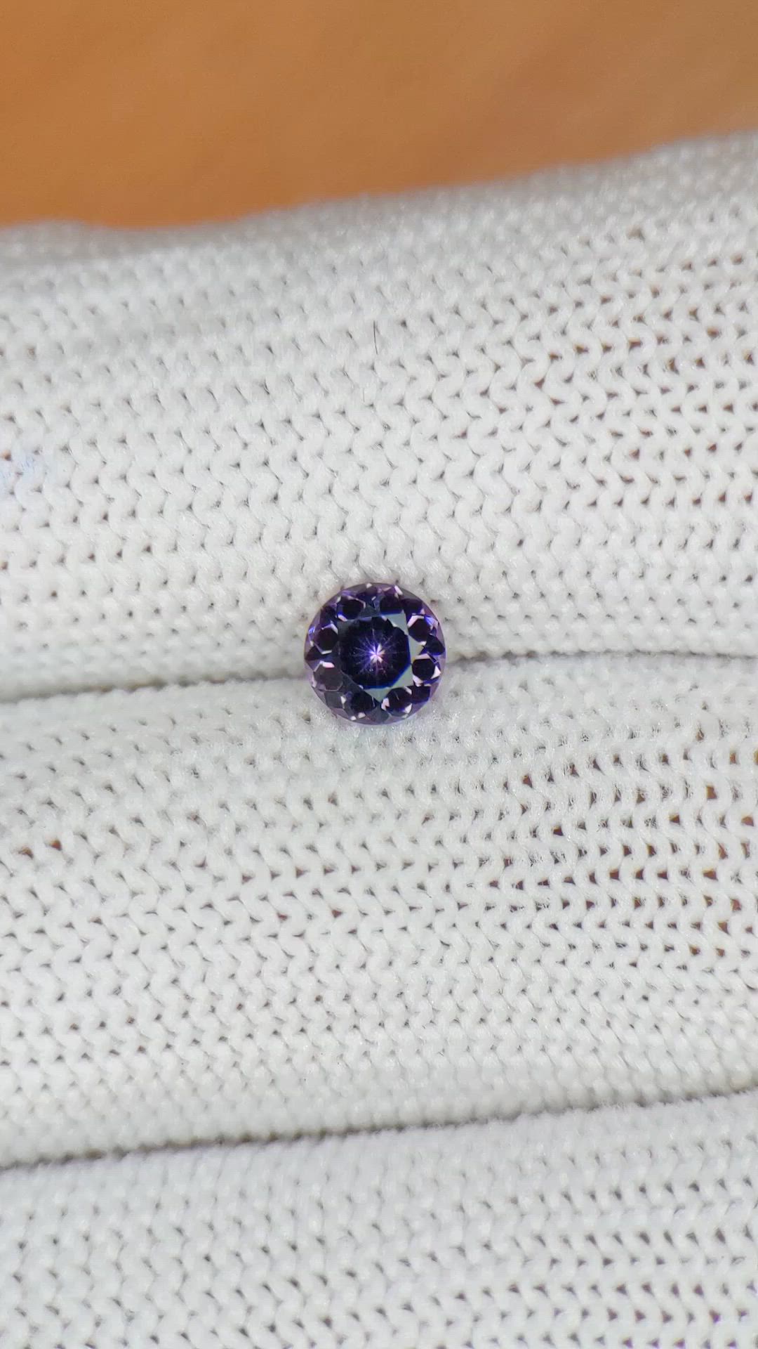 0.49 Ct. Purple Spinel from Ceylon (Sri Lanka) Size Video