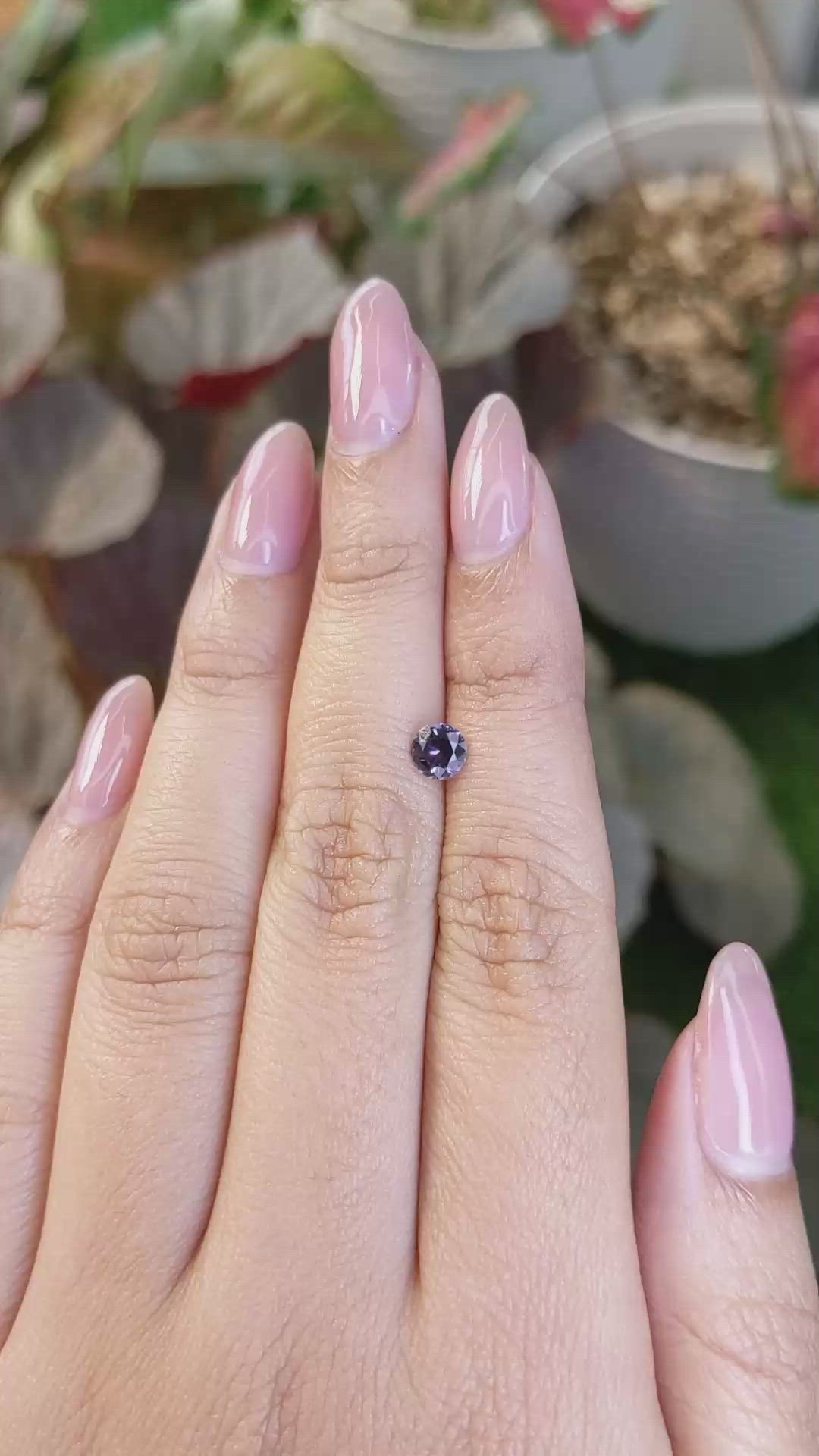 0.49 Ct. Purple Spinel from Ceylon (Sri Lanka) Size Video