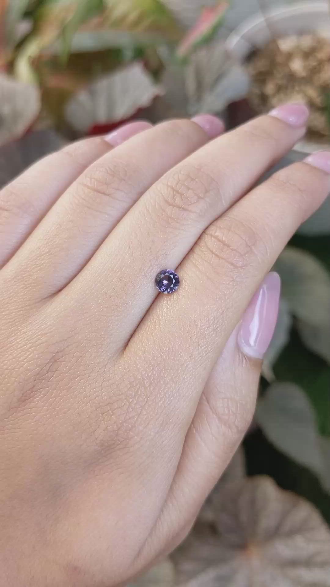 0.49 Ct. Purple Spinel from Ceylon (Sri Lanka) Size Video