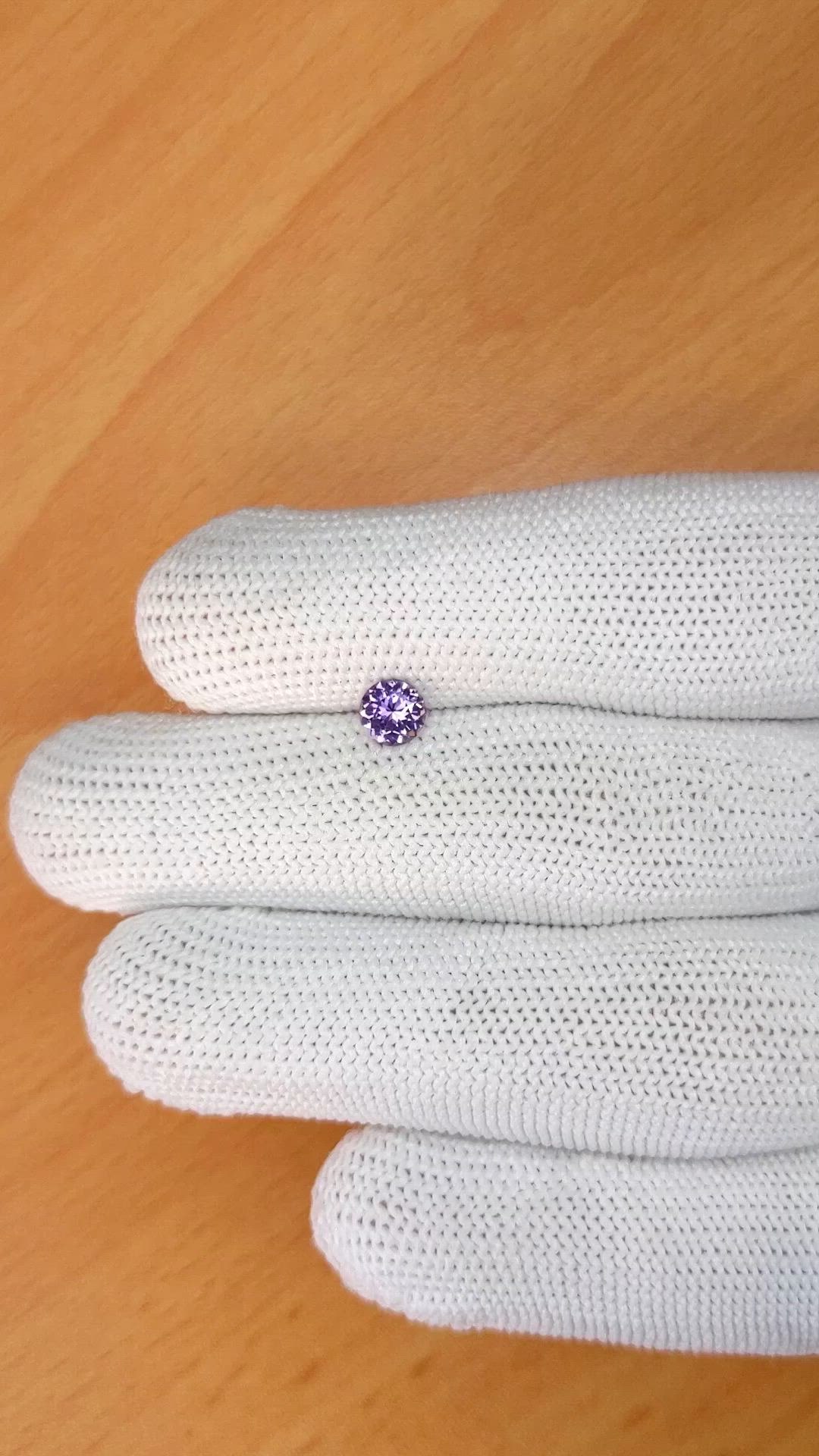 0.49 Ct. Purple Spinel from Ceylon (Sri Lanka) Size Video