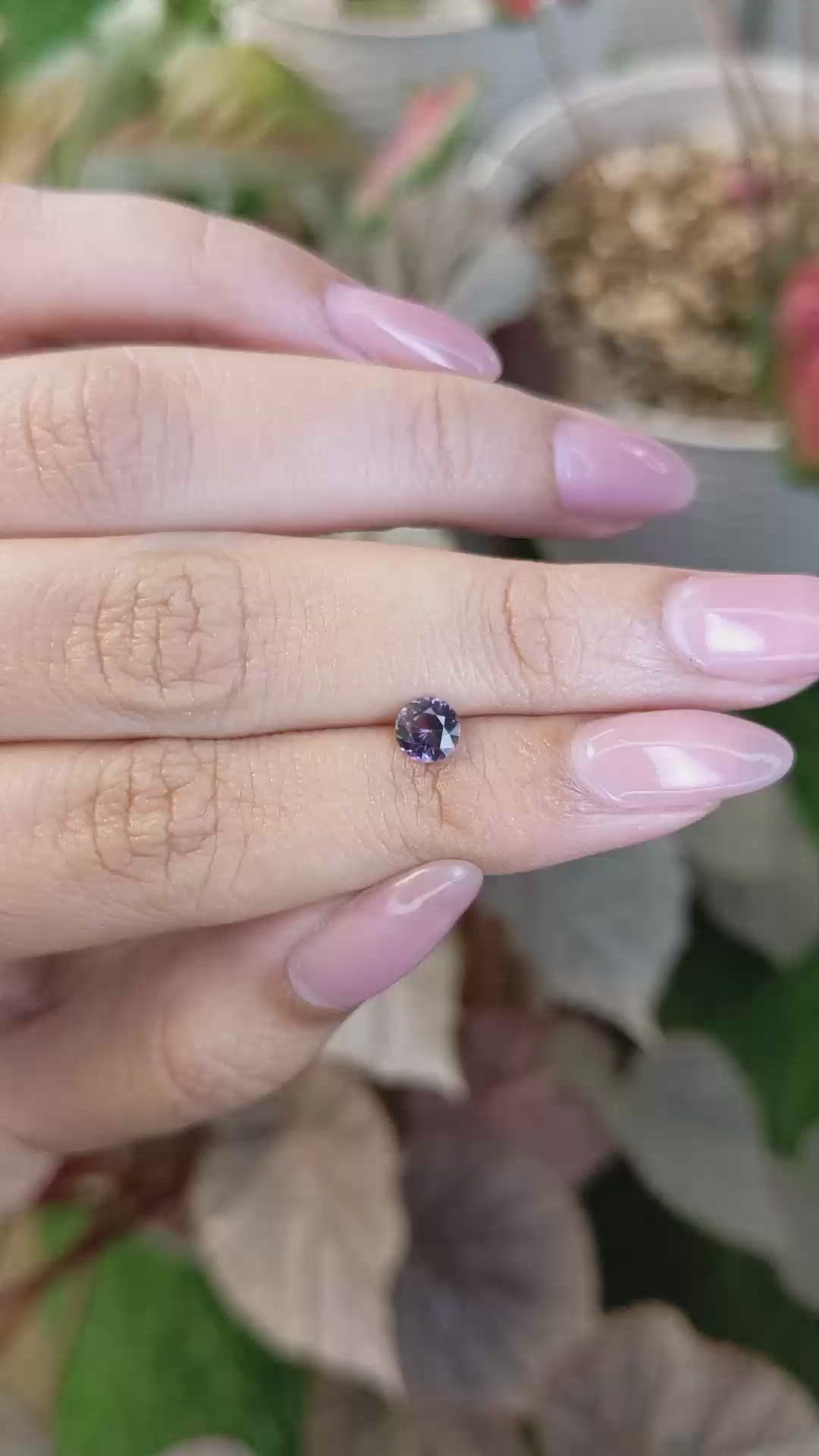 0.49 Ct. Purple Spinel from Ceylon (Sri Lanka) Size Video