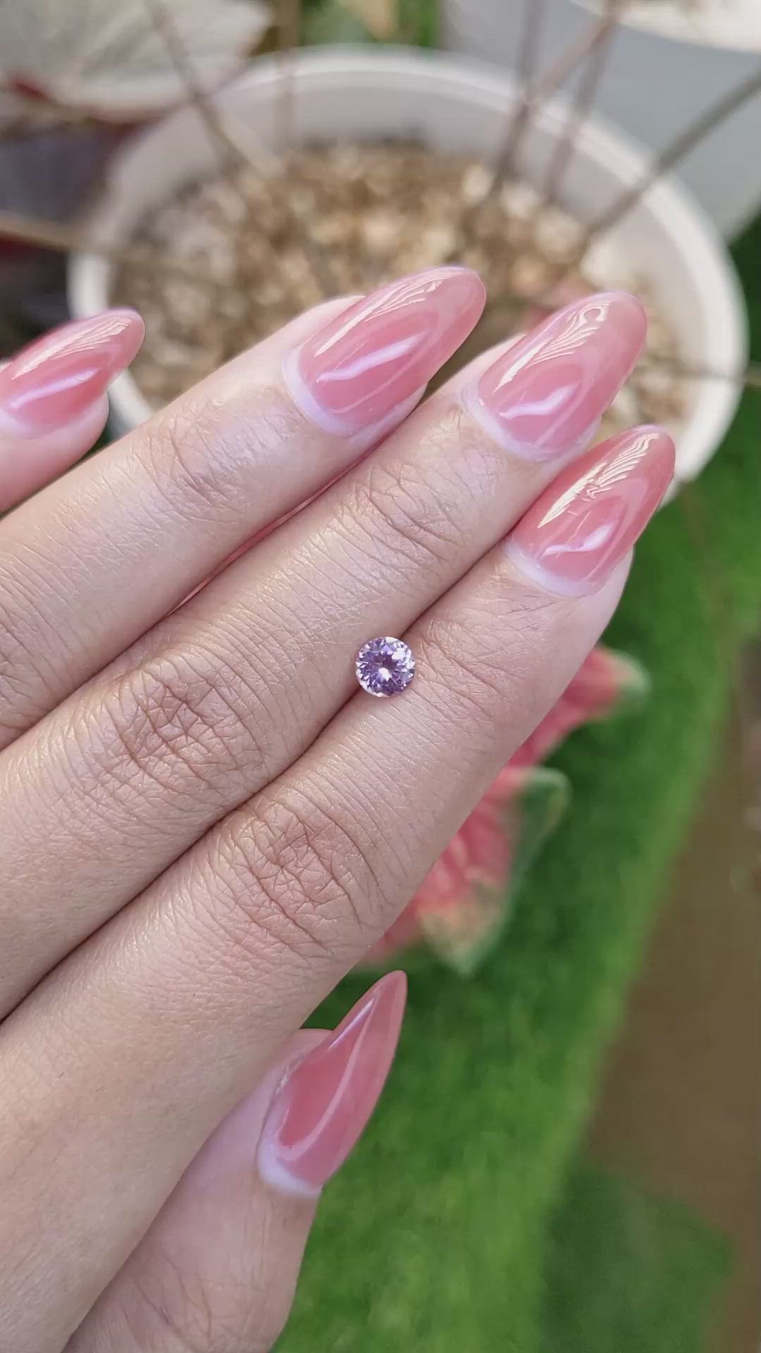 0.50 Ct. Pink Spinel from Ceylon (Sri Lanka) Size Video