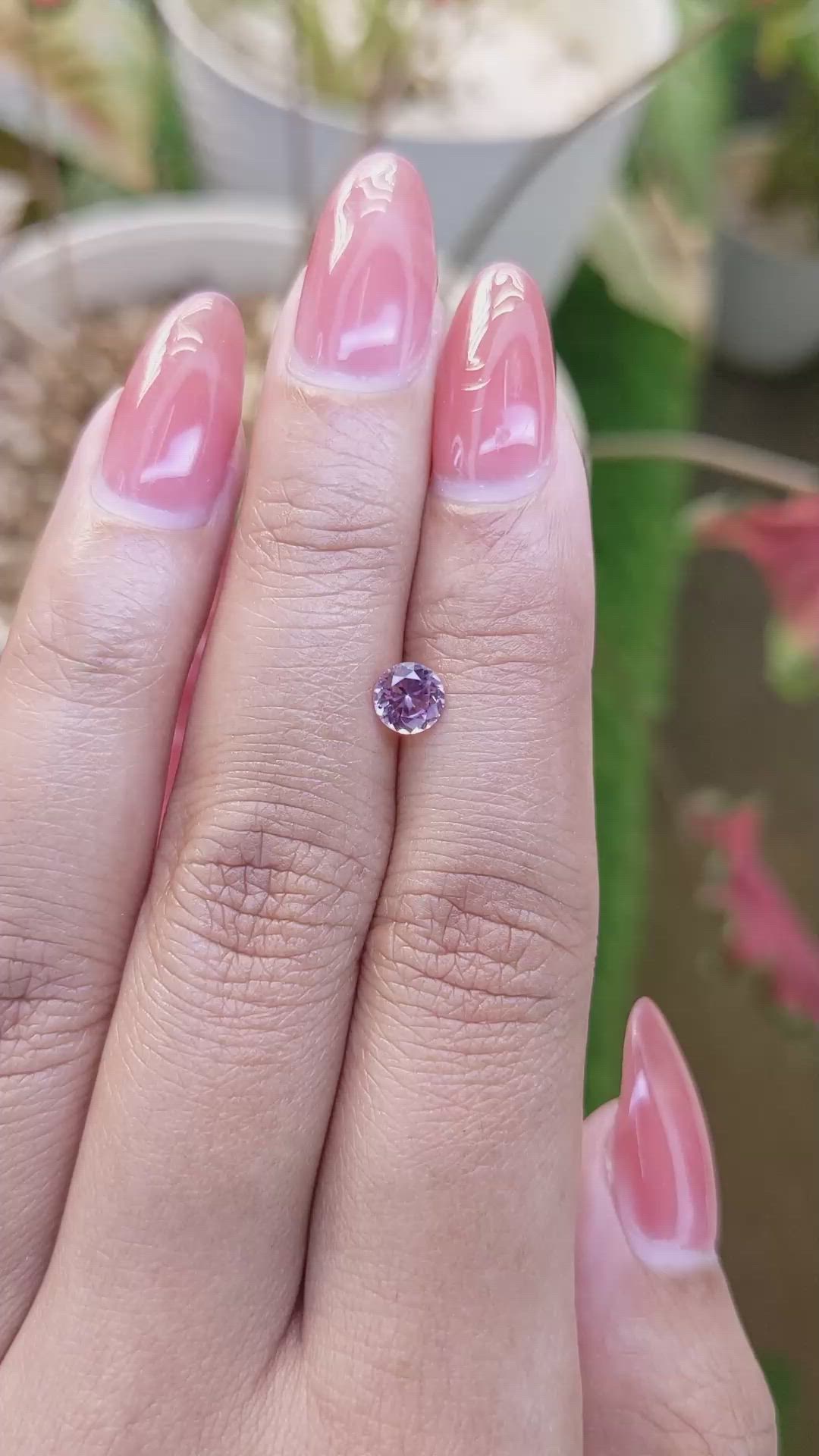 0.50 Ct. Pink Spinel from Ceylon (Sri Lanka) Size Video