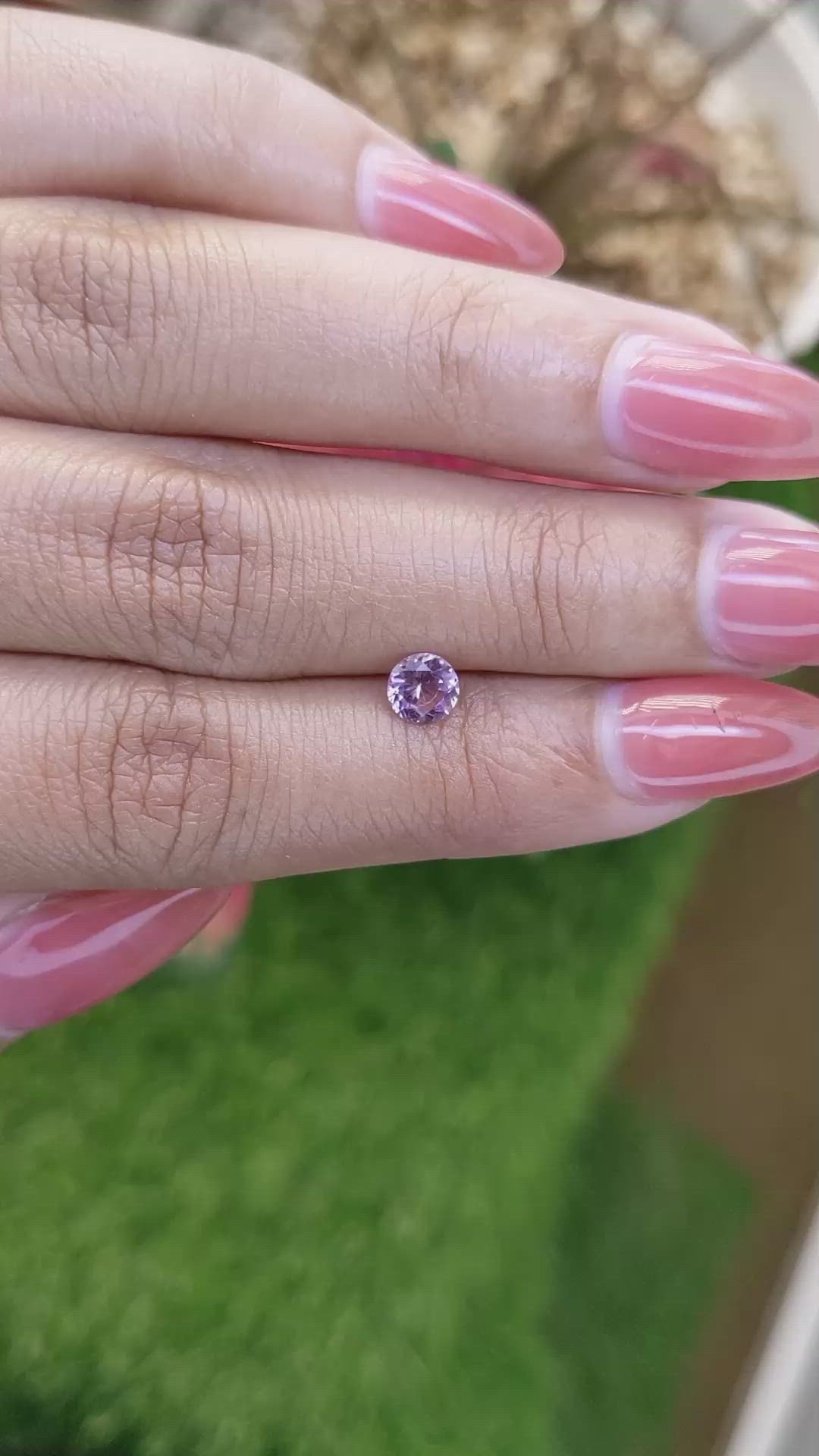 0.50 Ct. Pink Spinel from Ceylon (Sri Lanka) Size Video