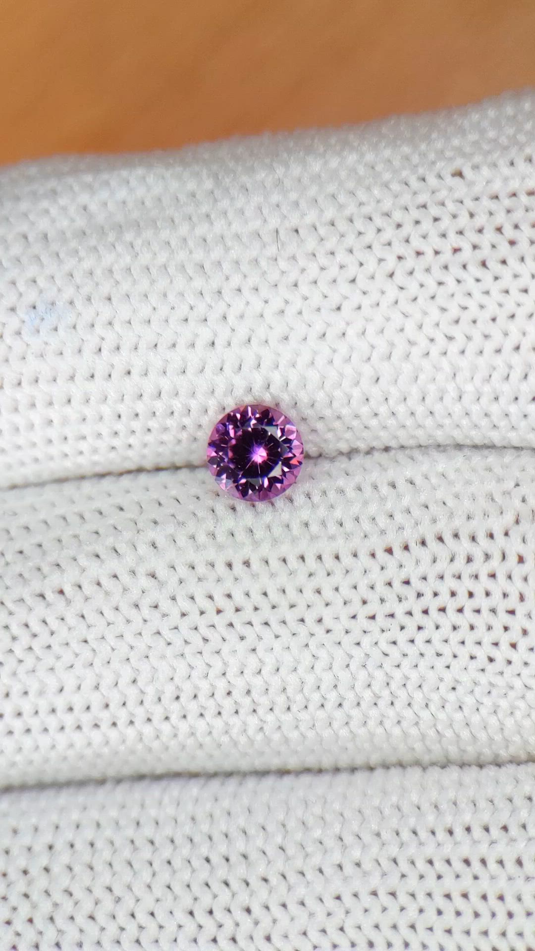 0.55 Ct. Purplish Pink Spinel from Ceylon (Sri Lanka) Size Video