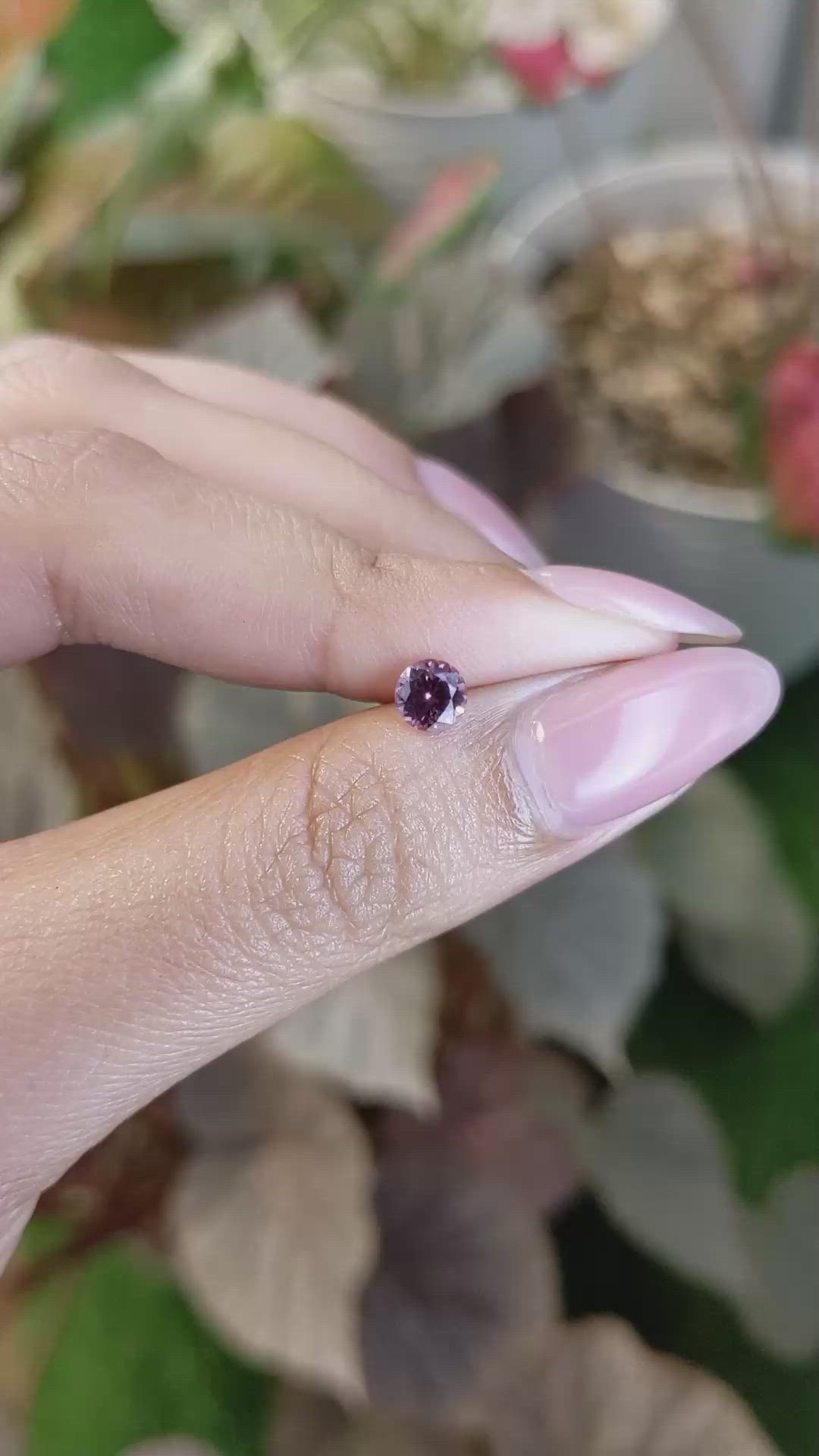 0.55 Ct. Purplish Pink Spinel from Ceylon (Sri Lanka) Size Video