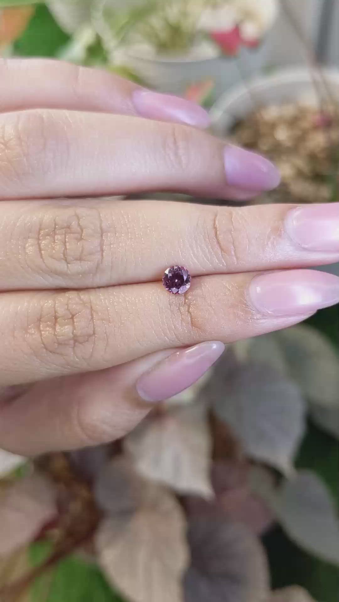 0.55 Ct. Purplish Pink Spinel from Ceylon (Sri Lanka) Size Video