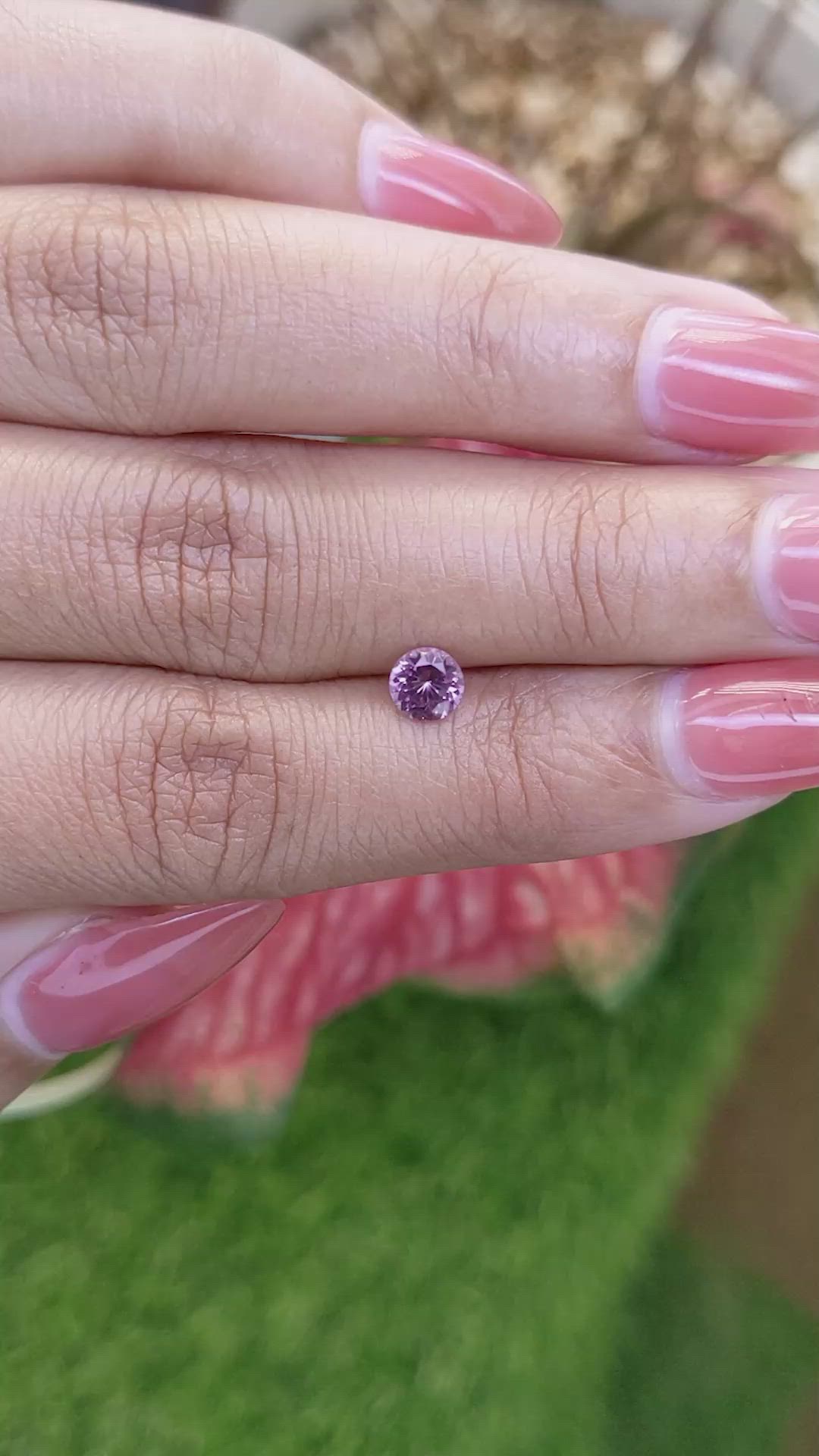 0.51 Ct. Pink Spinel from Ceylon (Sri Lanka) Size Video