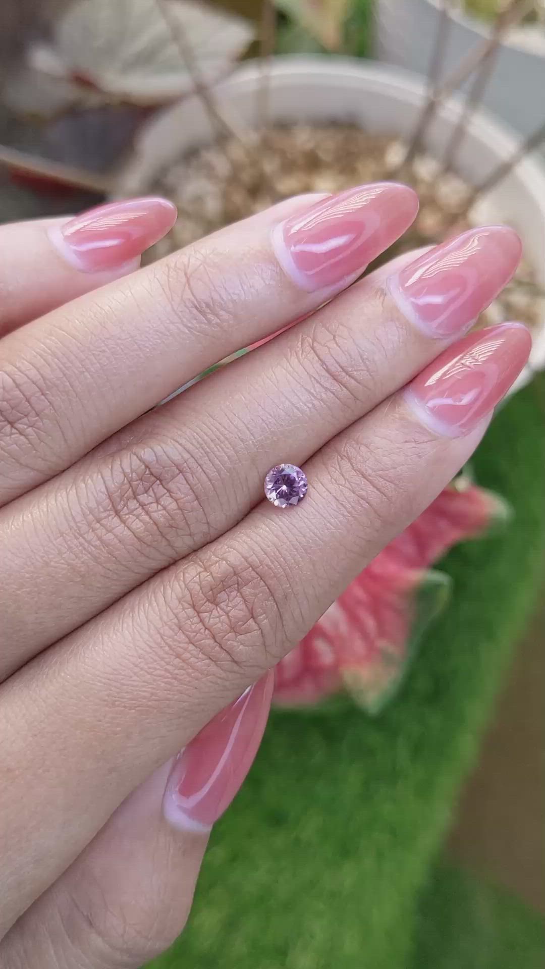 0.51 Ct. Pink Spinel from Ceylon (Sri Lanka) Size Video