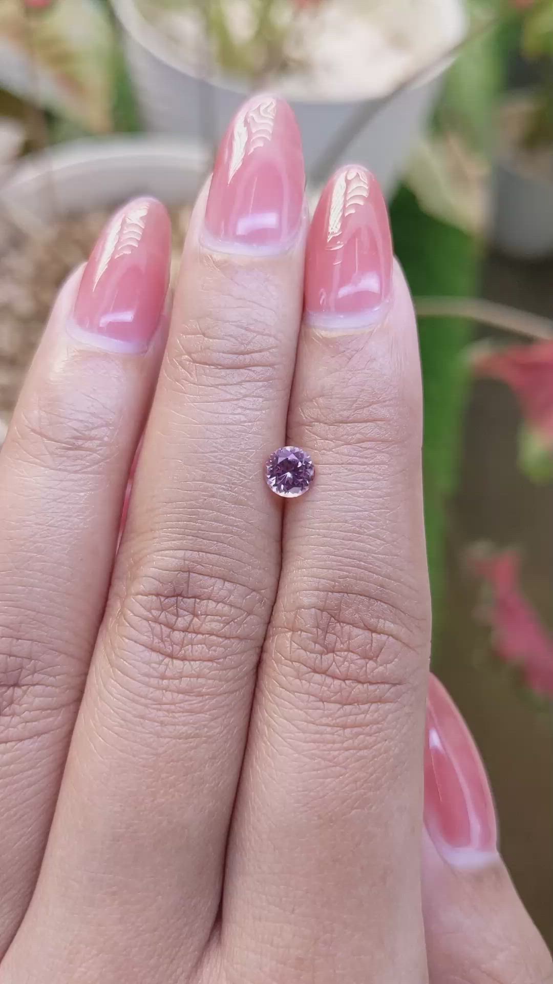 0.51 Ct. Pink Spinel from Ceylon (Sri Lanka) Size Video