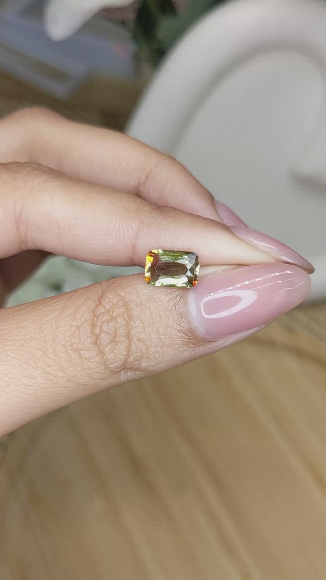 1.43 Ct. Bi Color Andalusite from Madagascar Size Video