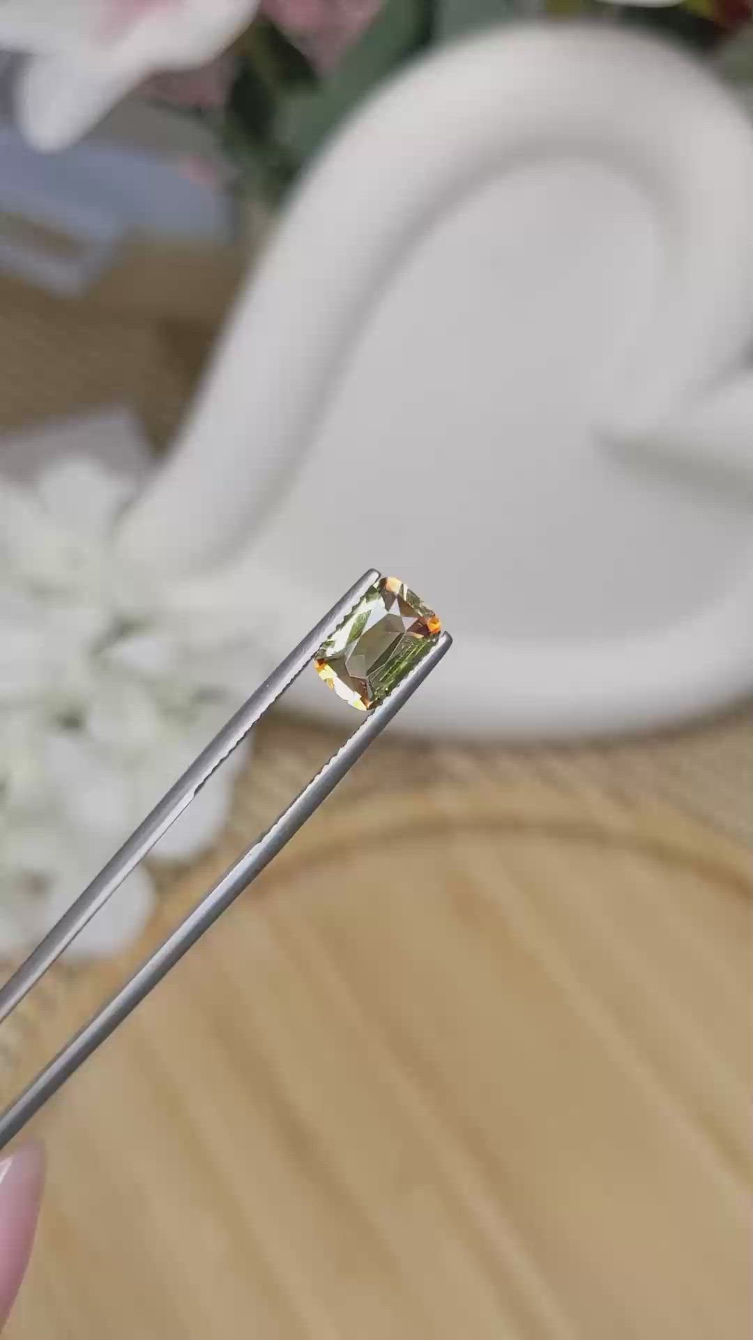 1.43 Ct. Bi Color Andalusite from Madagascar Size Video