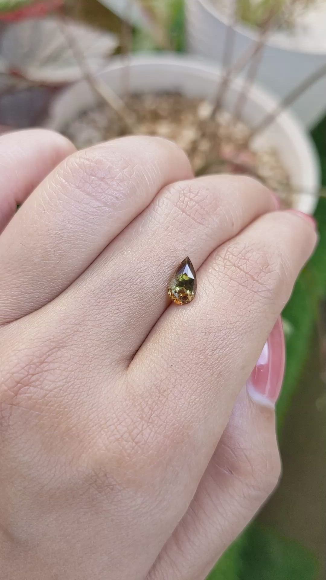 1.06 Ct. Bi Color Andalusite from Madagascar Size Video