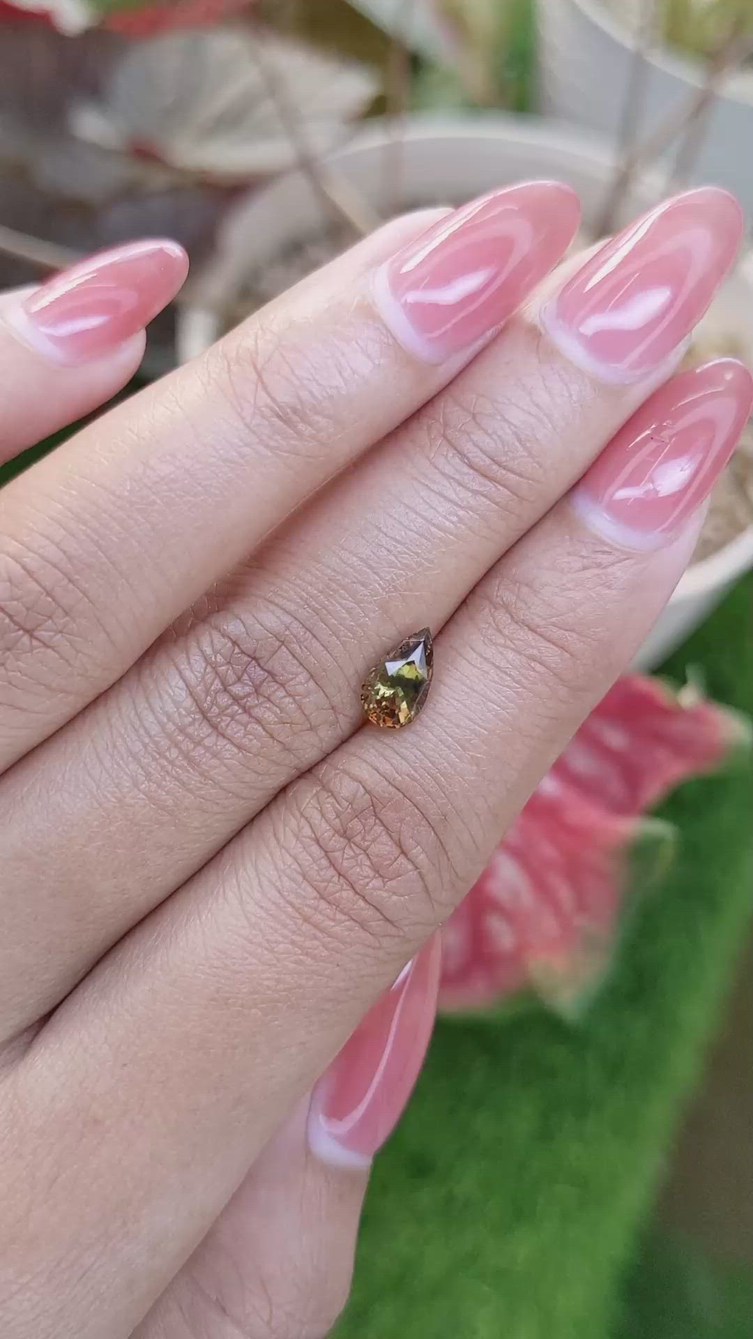 1.06 Ct. Bi Color Andalusite from Madagascar Size Video
