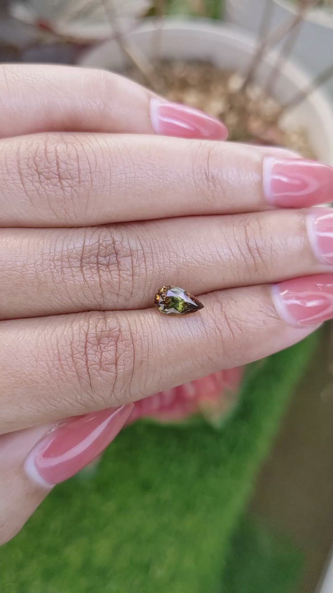 1.06 Ct. Bi Color Andalusite from Madagascar Size Video